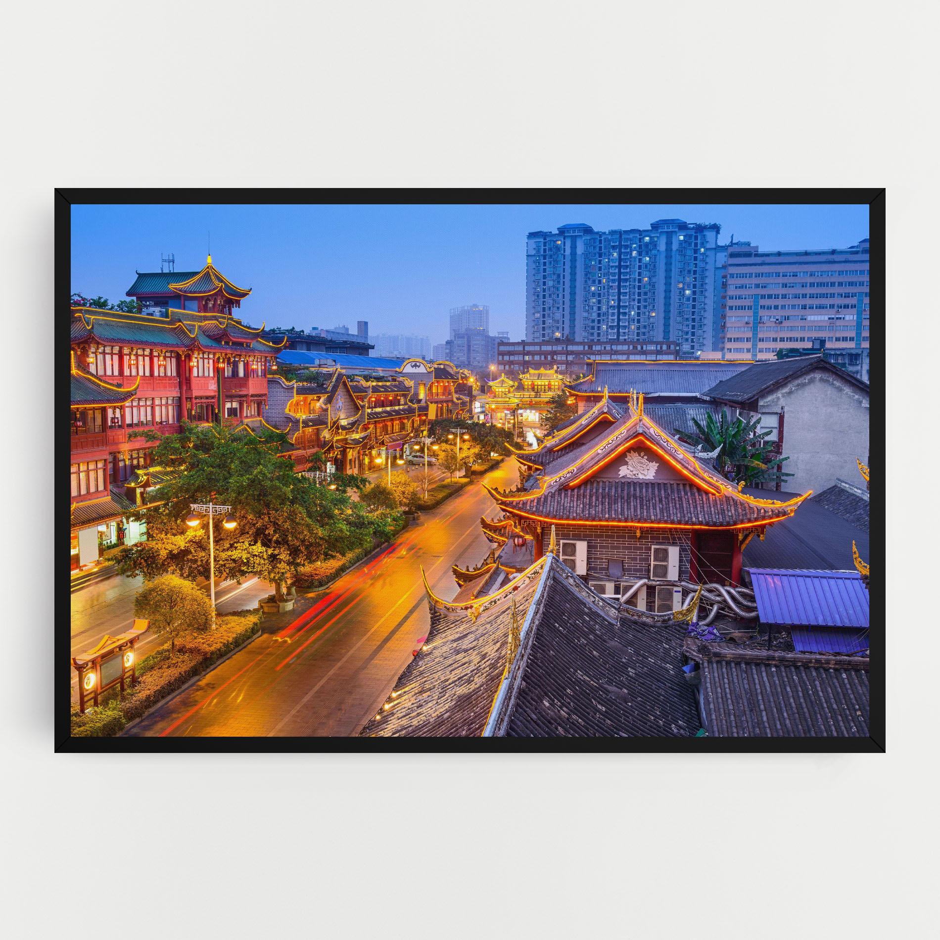 Leinwandbild Chengdu China mockup 0