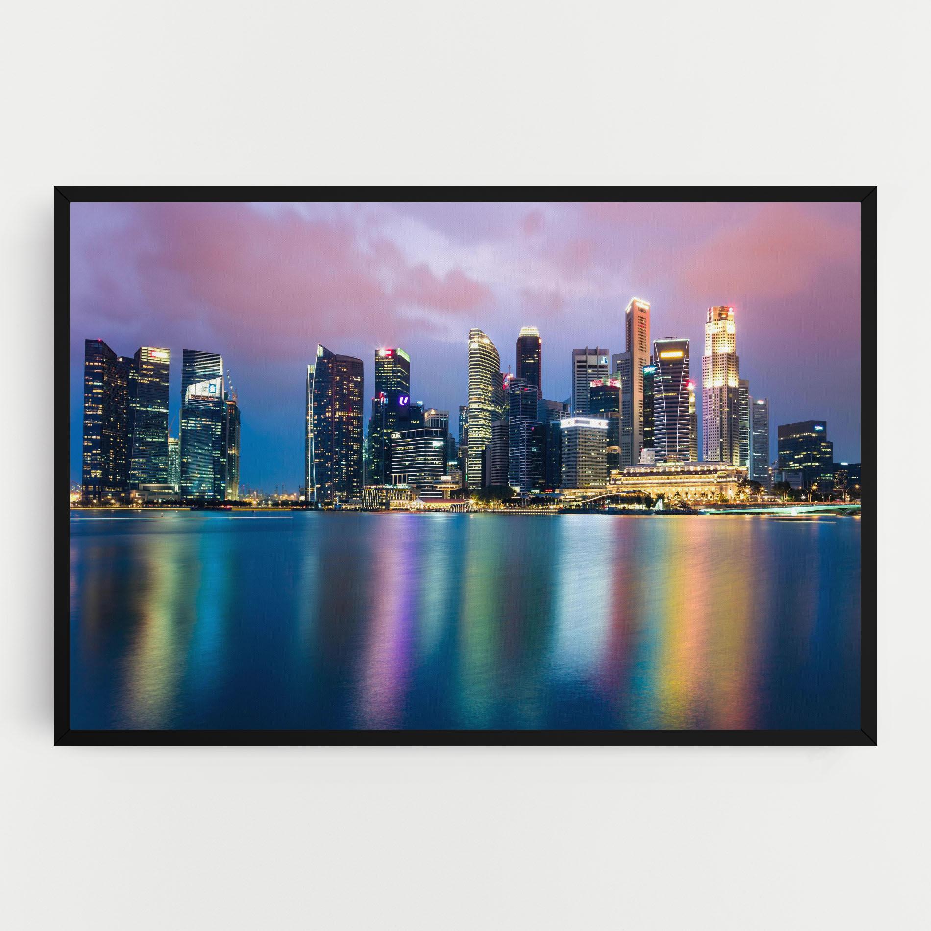 Leinwandbild Hong Kong Skyline mockup 0