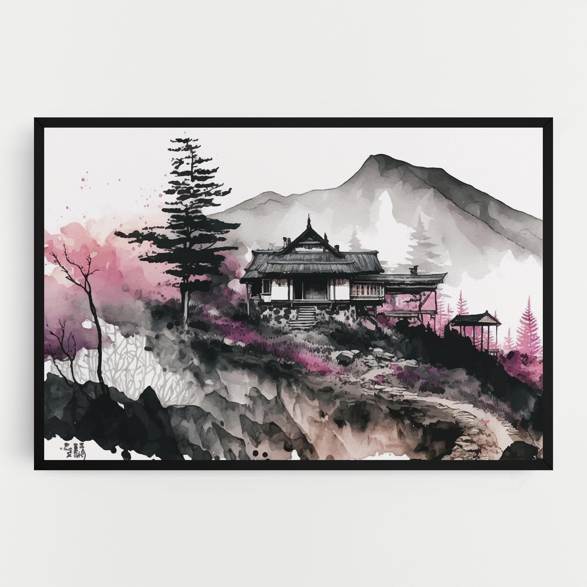 Leinwandbild Japanese Temple Art mockup 0