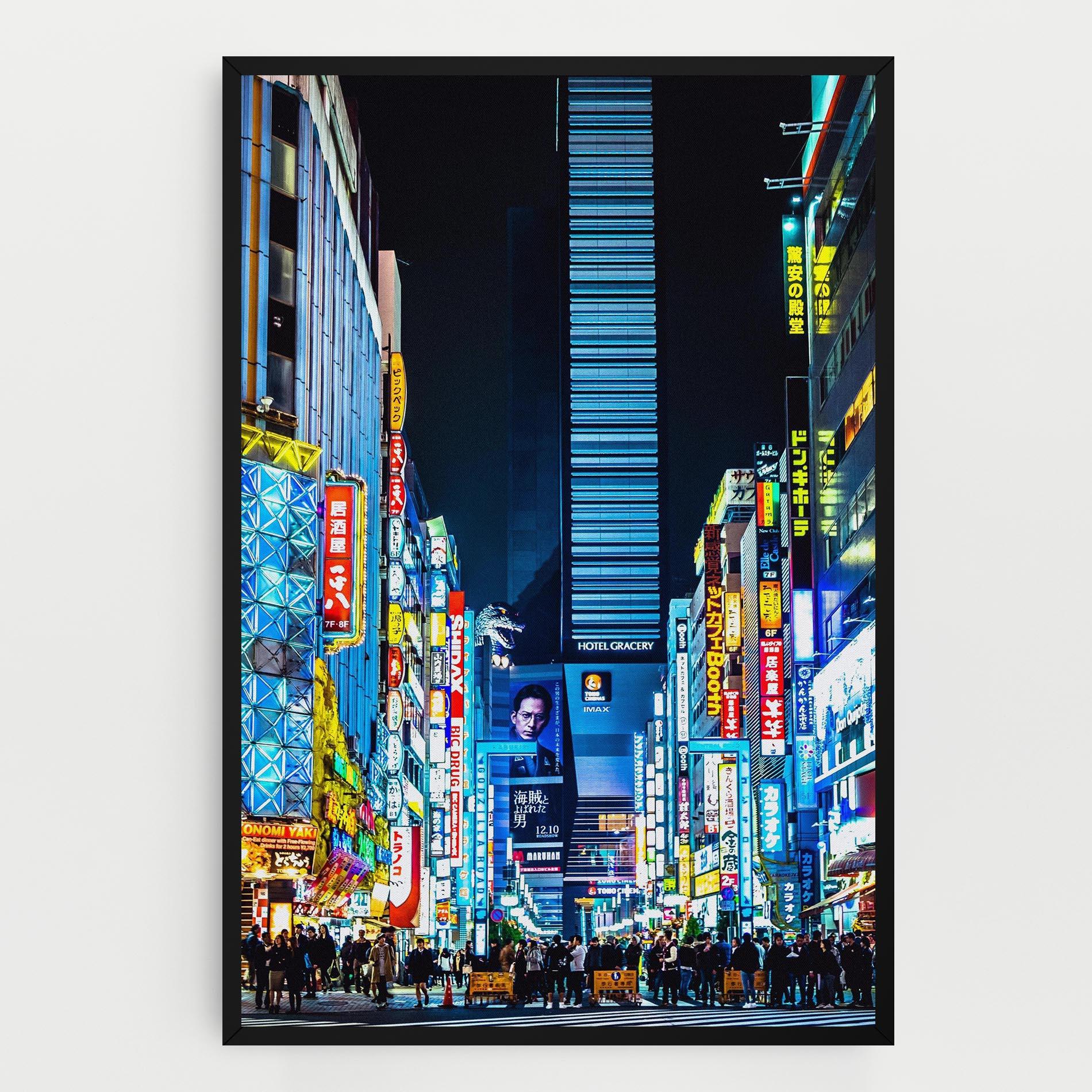 Leinwandbild Colorful City Lights mockup 0