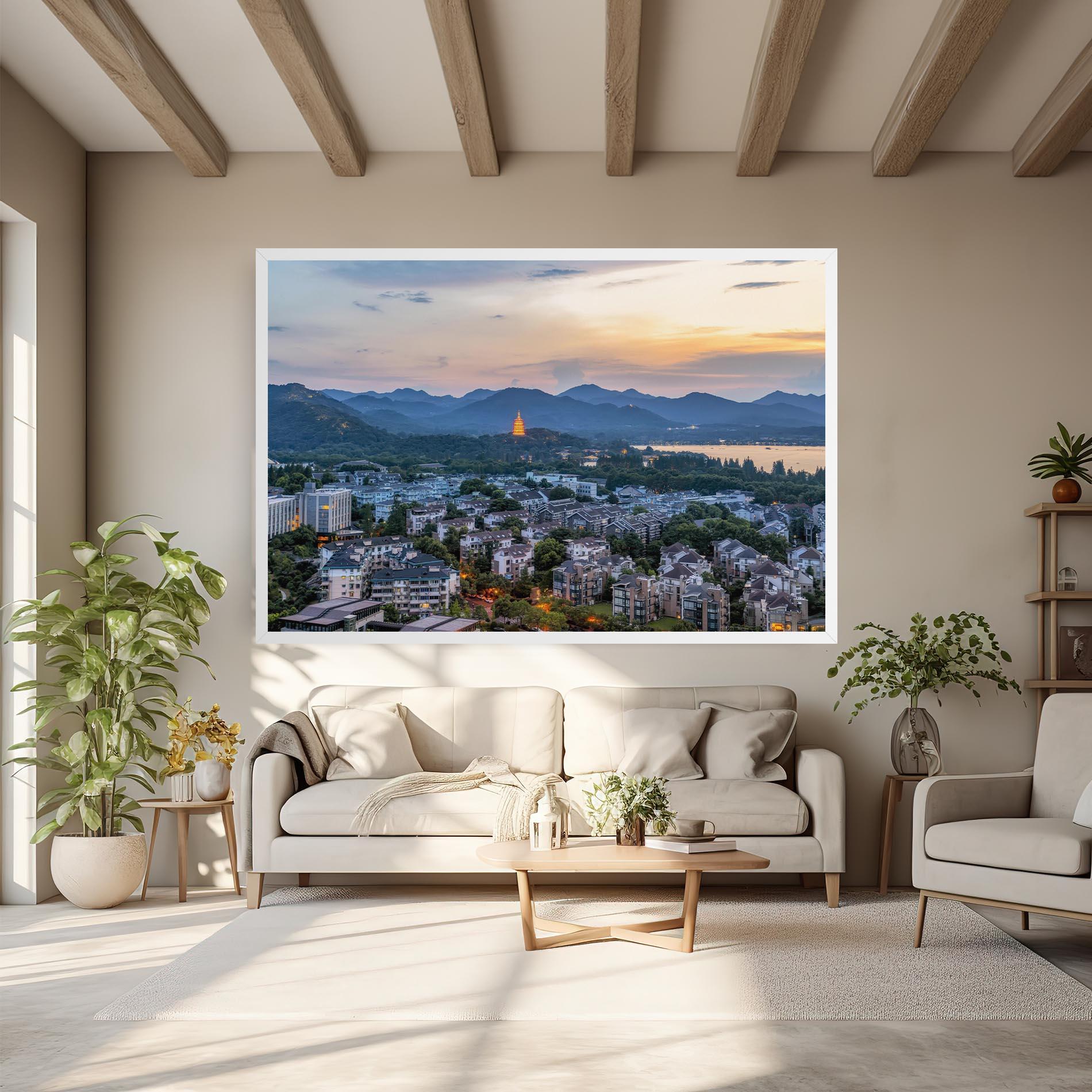 Leinwandbild Hangzhou China mockup 6
