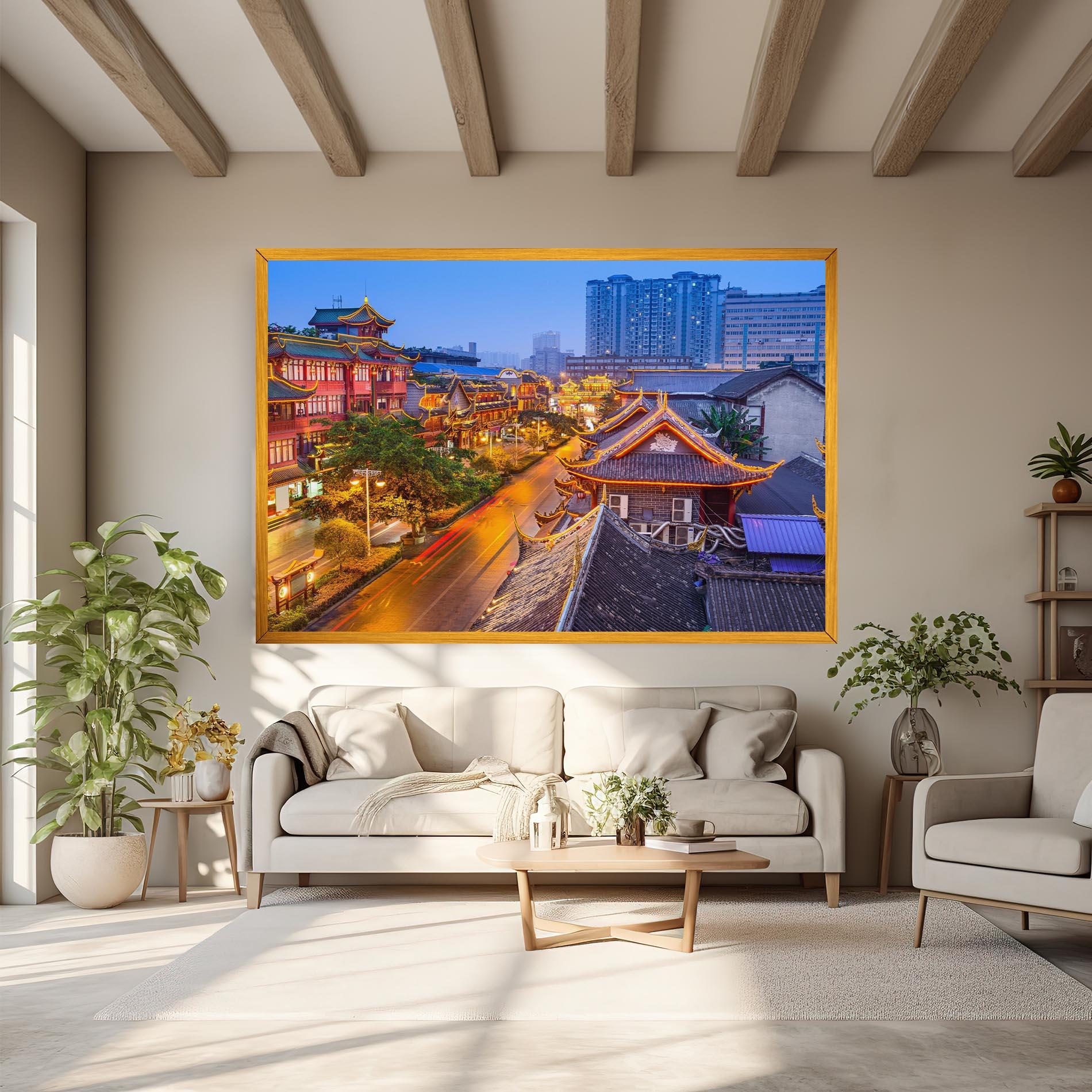 Leinwandbild Chengdu China mockup 6