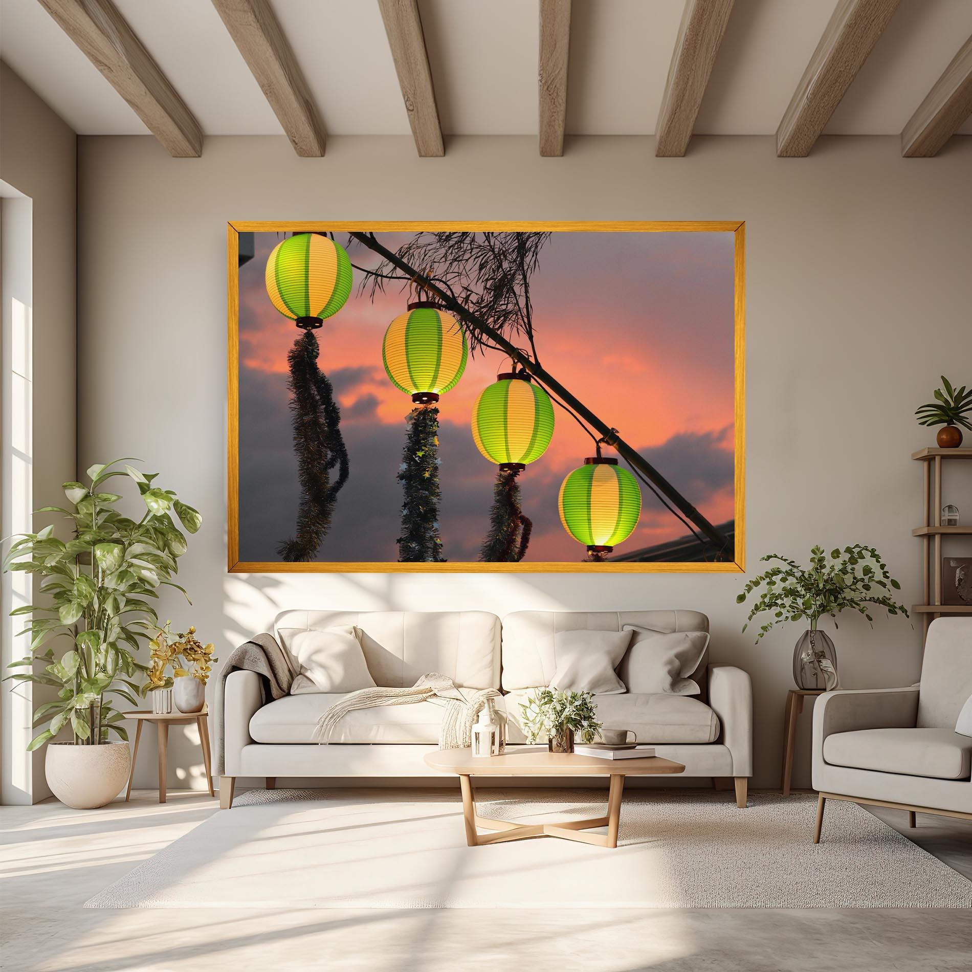 Leinwandbild Green Lights mockup 6