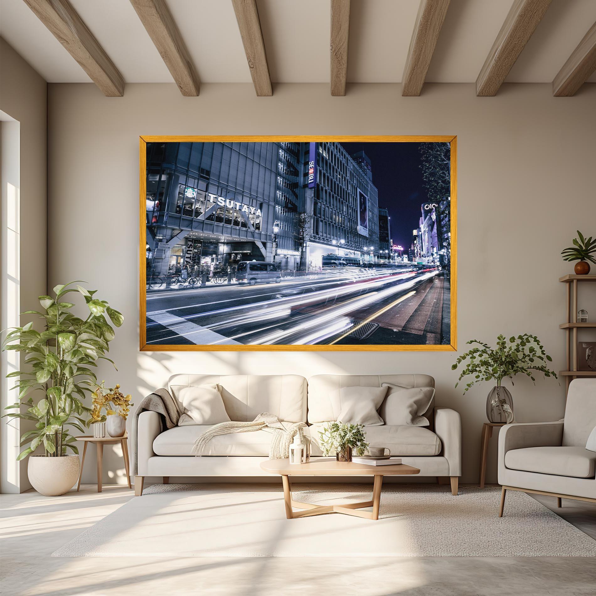 Leinwandbild Road Traffic mockup 6