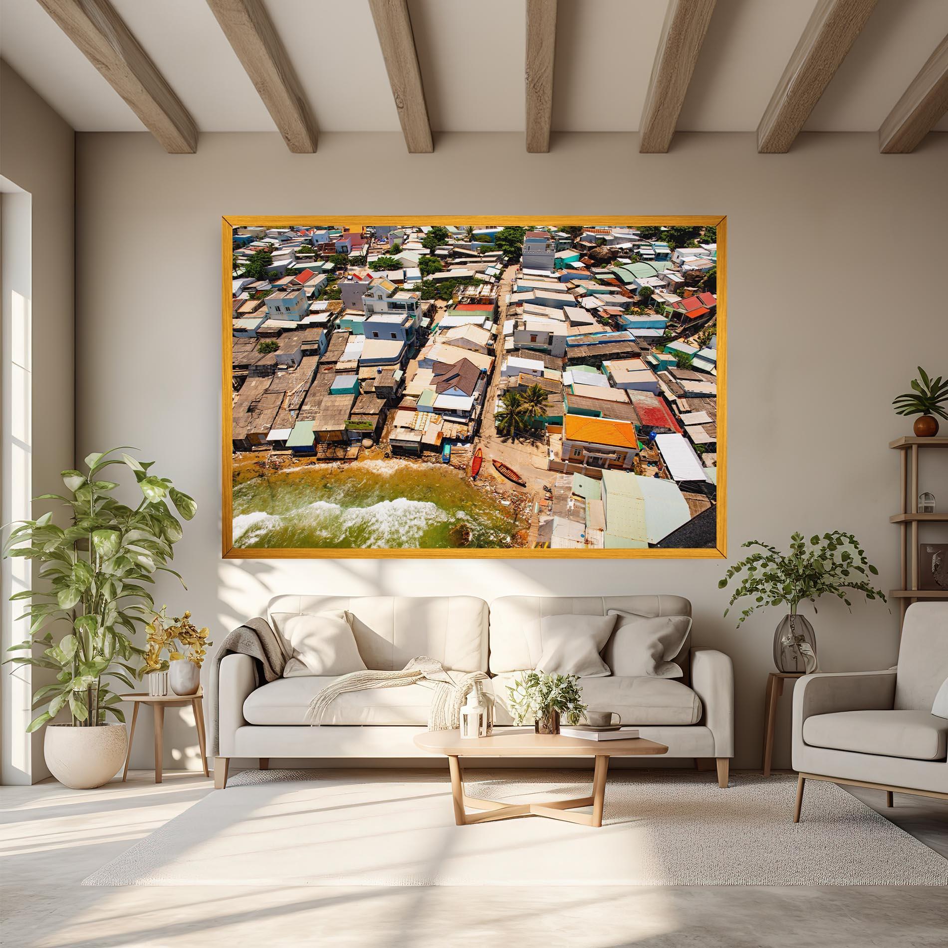 Leinwandbild Vietnam Slums mockup 6