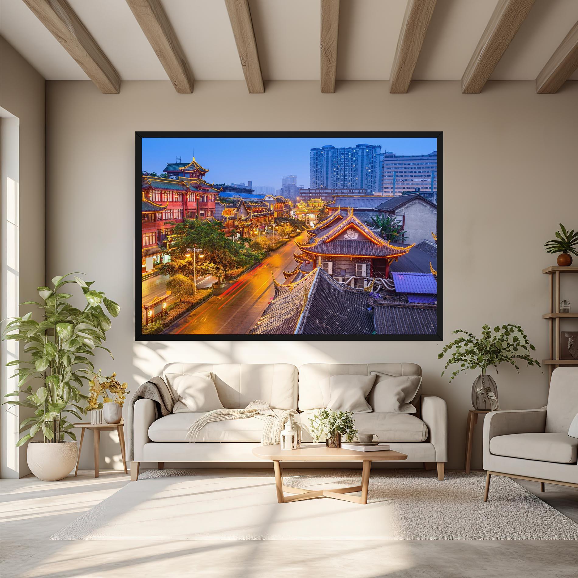 Leinwandbild Chengdu China mockup 6