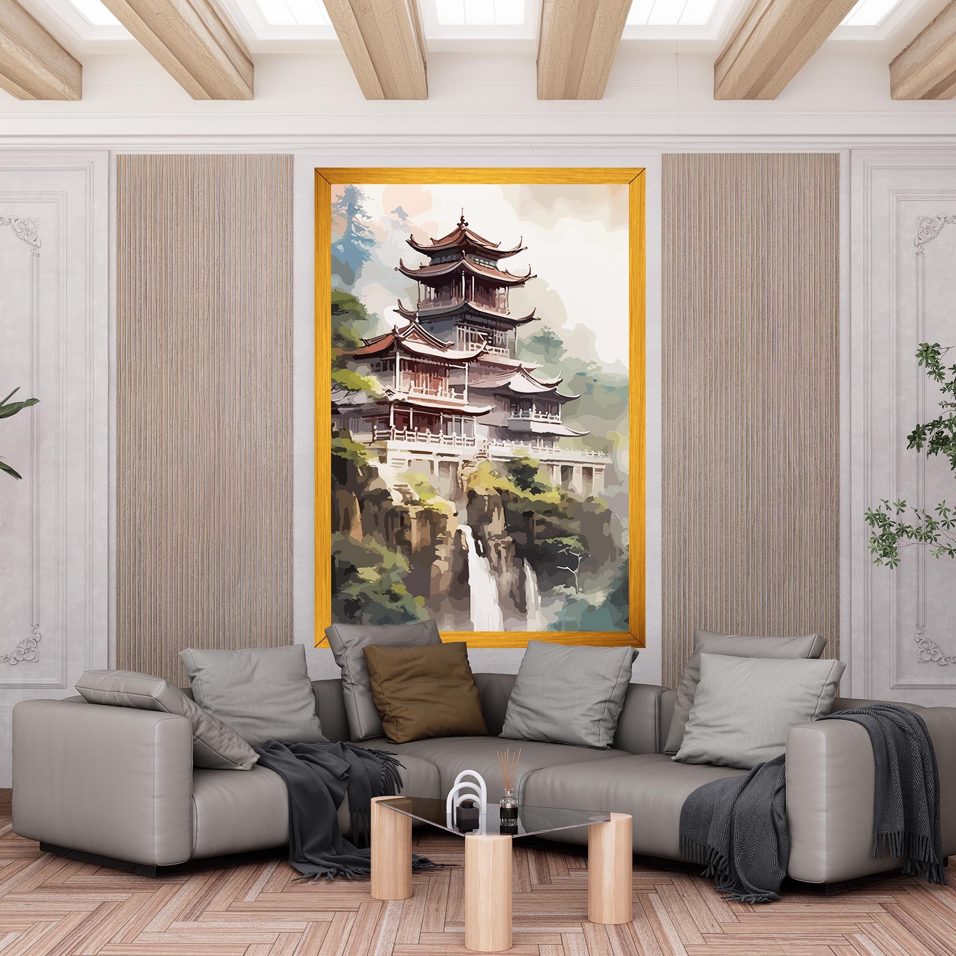 Leinwandbild Temple Painting mockup 6