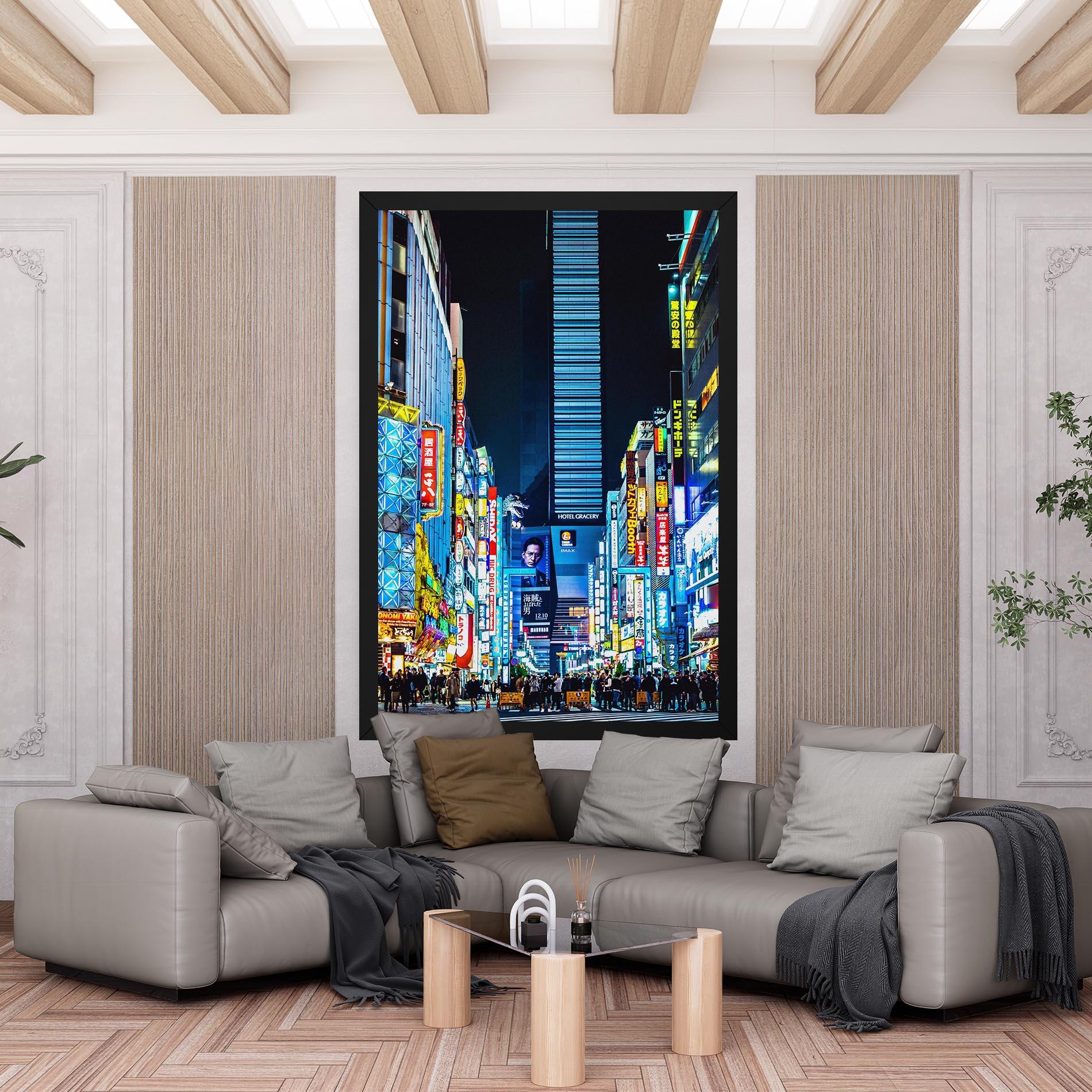 Leinwandbild Colorful City Lights mockup 6