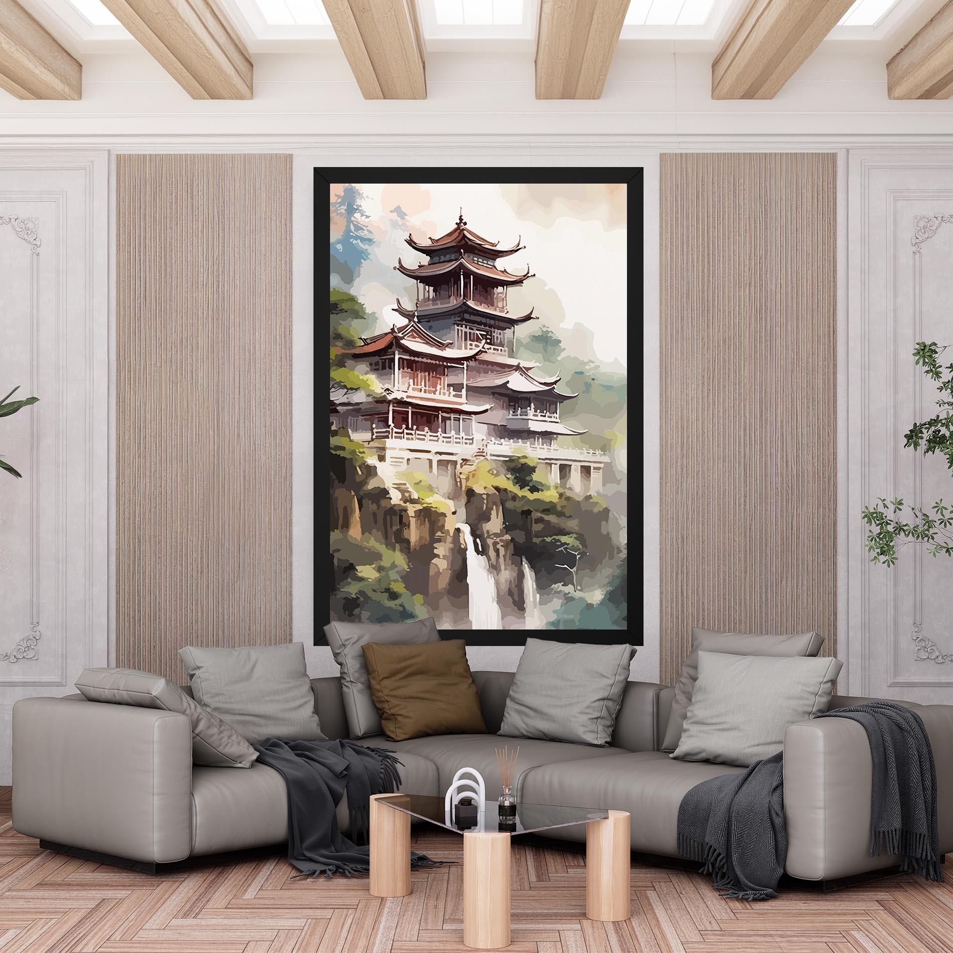 Leinwandbild Temple Painting mockup 6
