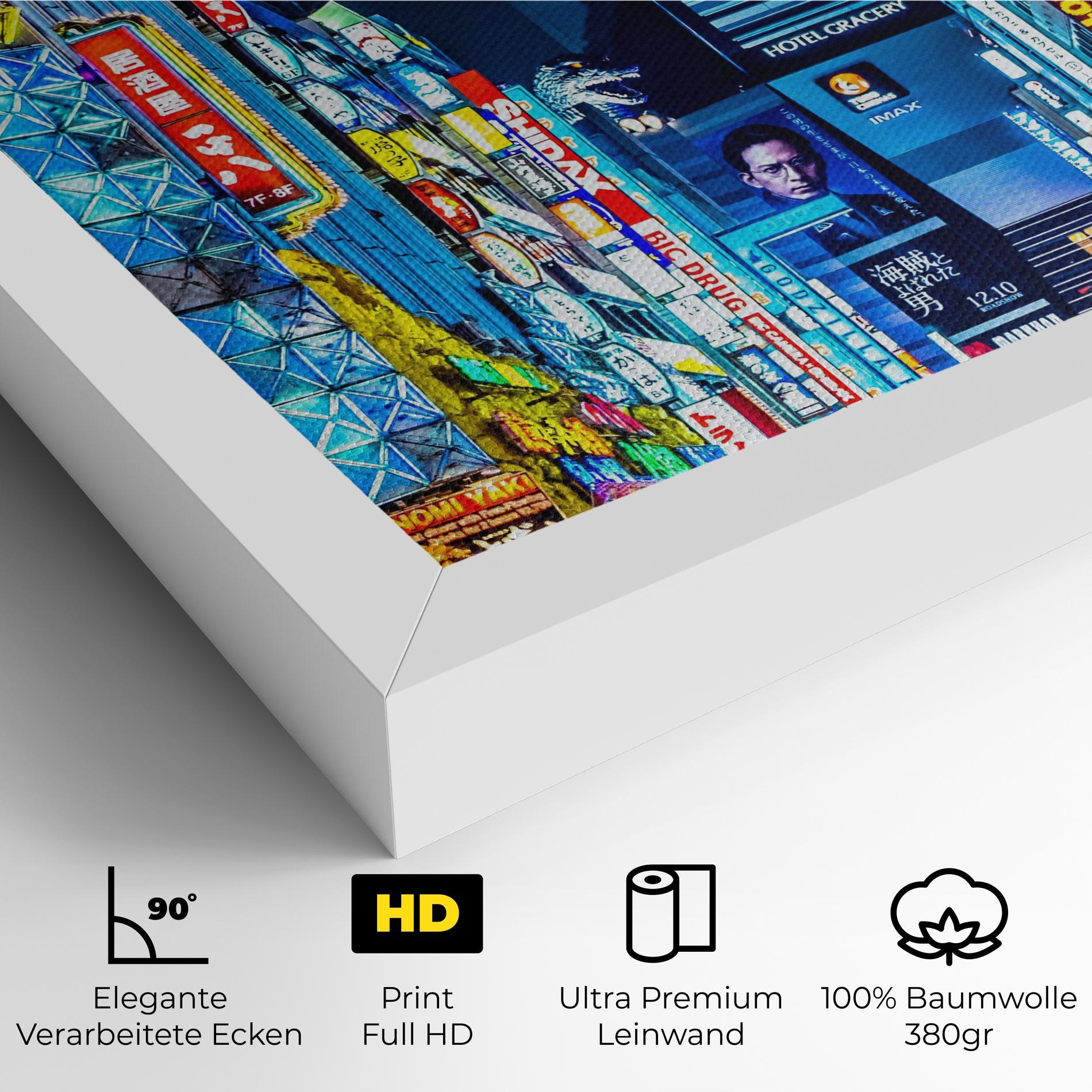 Leinwandbild Colorful City Lights mockup 4