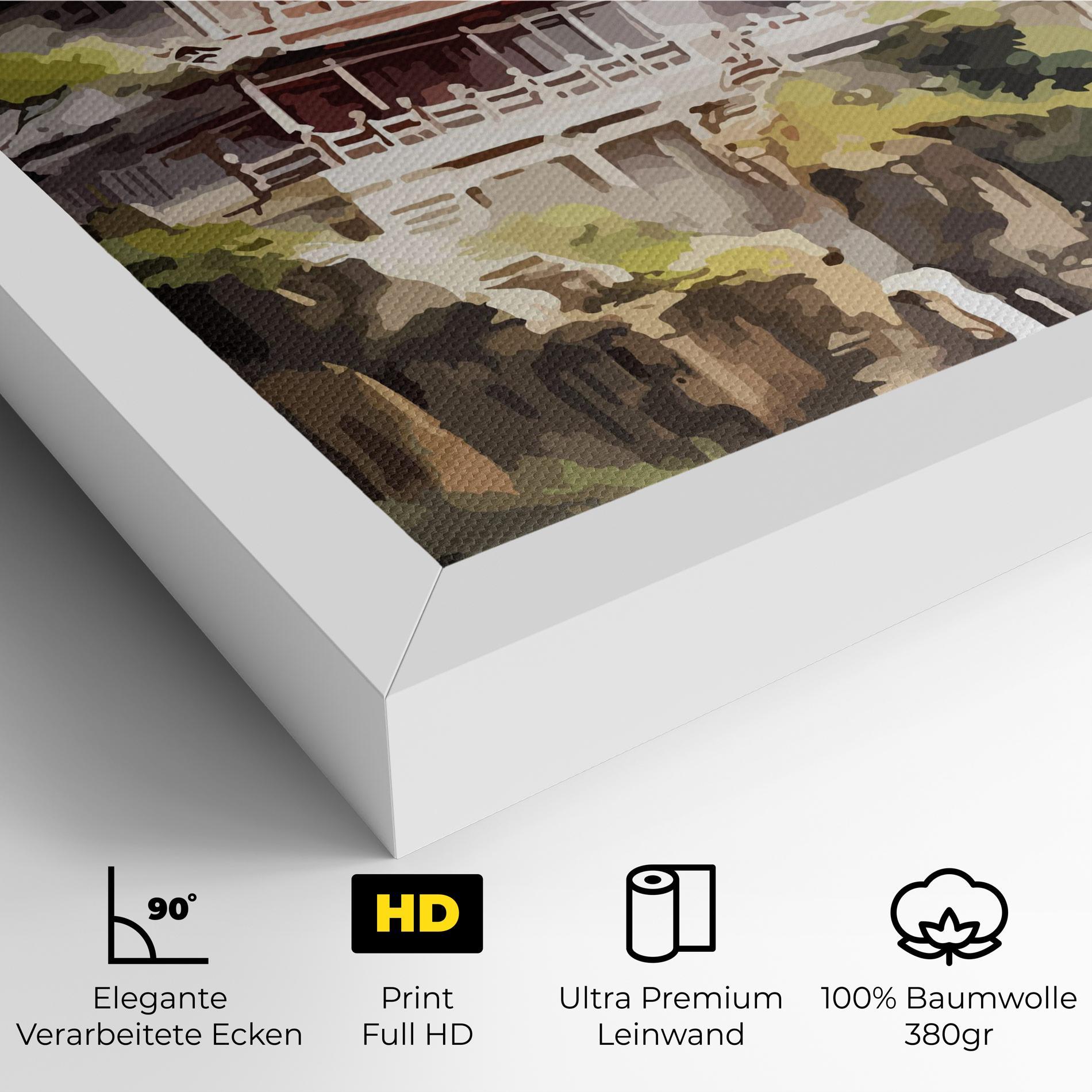 Leinwandbild Temple Painting mockup 4