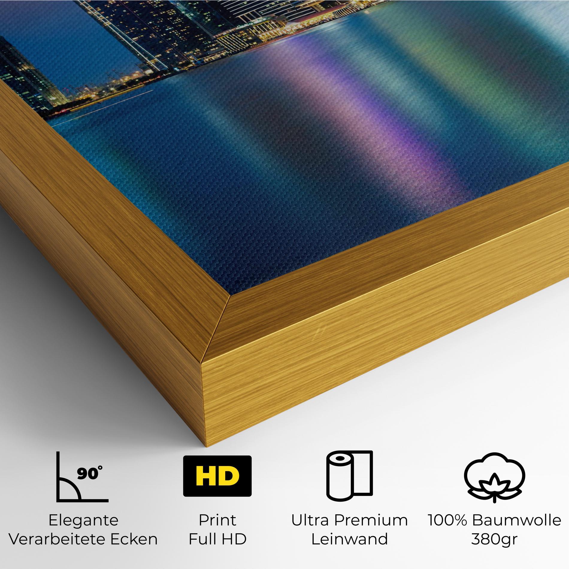 Leinwandbild Hong Kong Skyline mockup 4