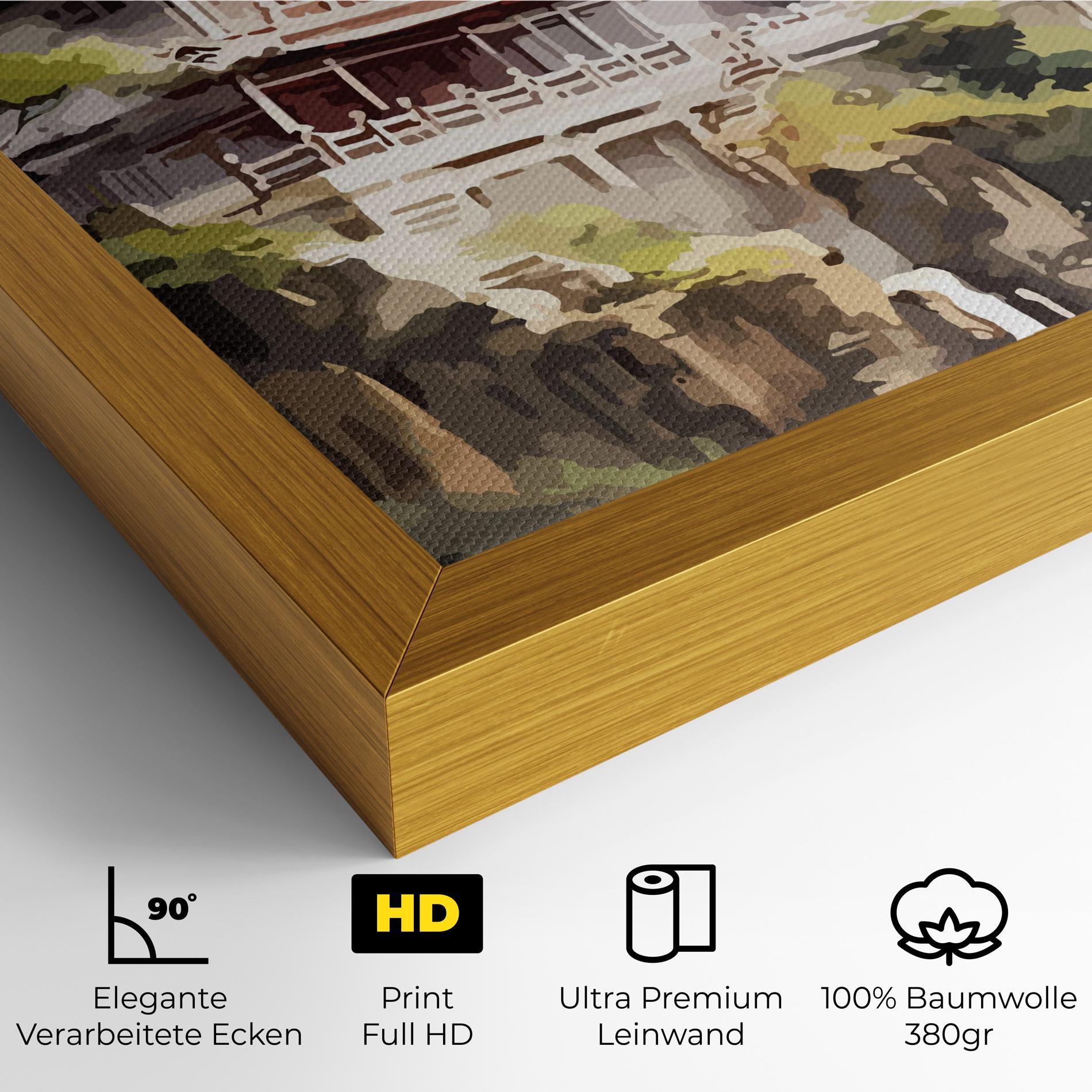 Leinwandbild Temple Painting mockup 4