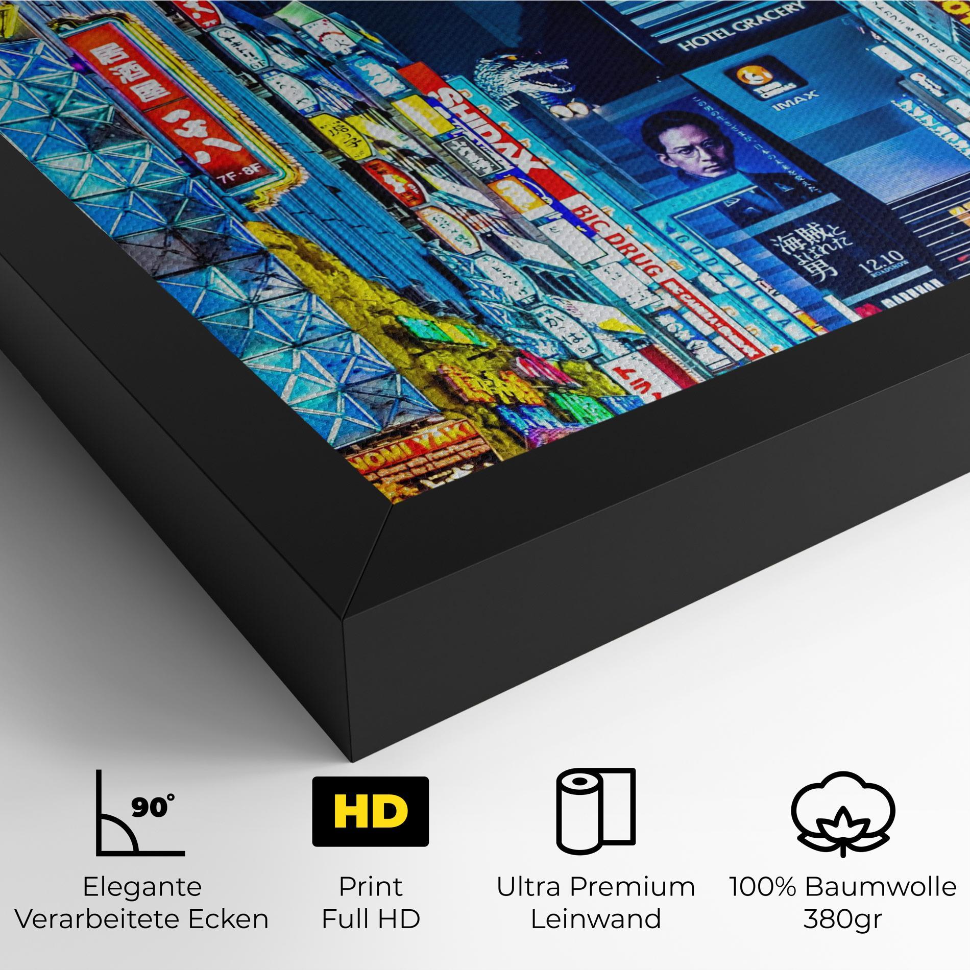 Leinwandbild Colorful City Lights mockup 4