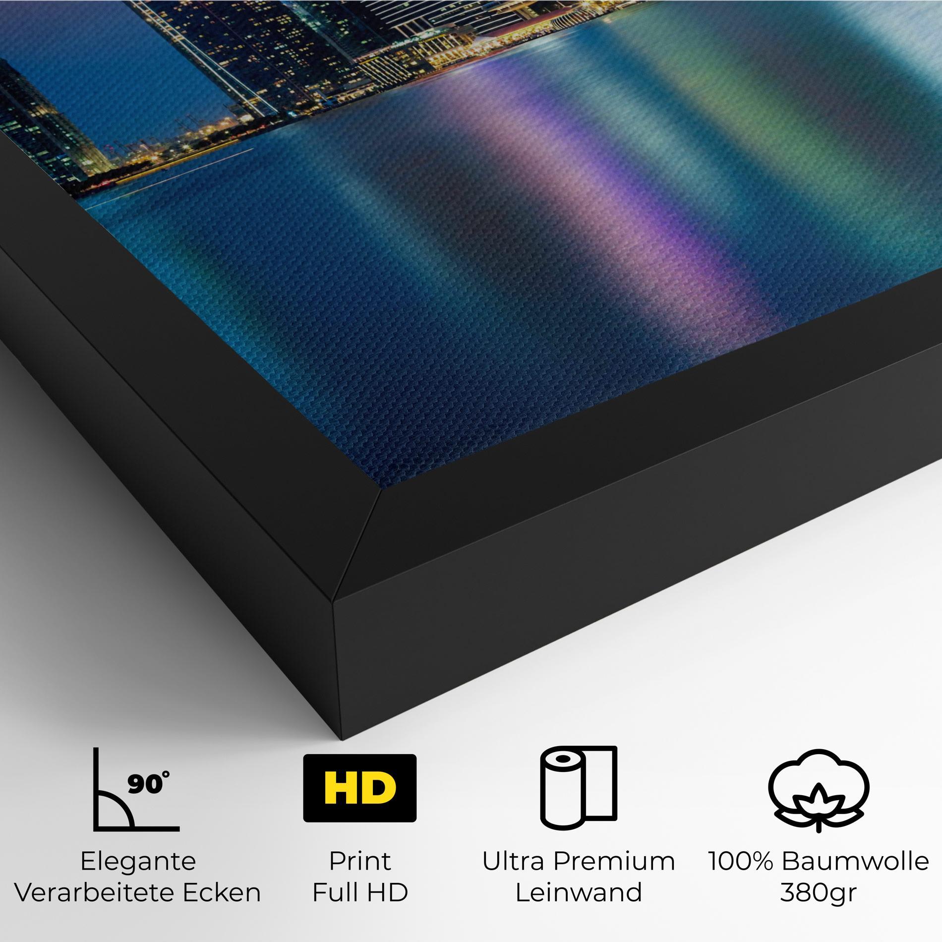 Leinwandbild Hong Kong Skyline mockup 4