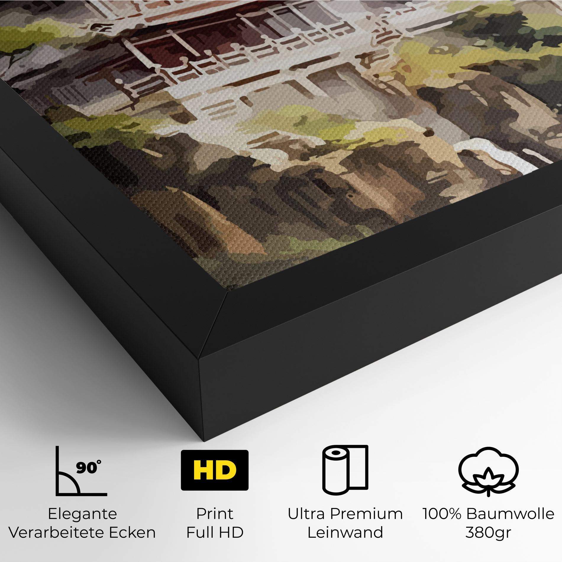 Leinwandbild Temple Painting mockup 4