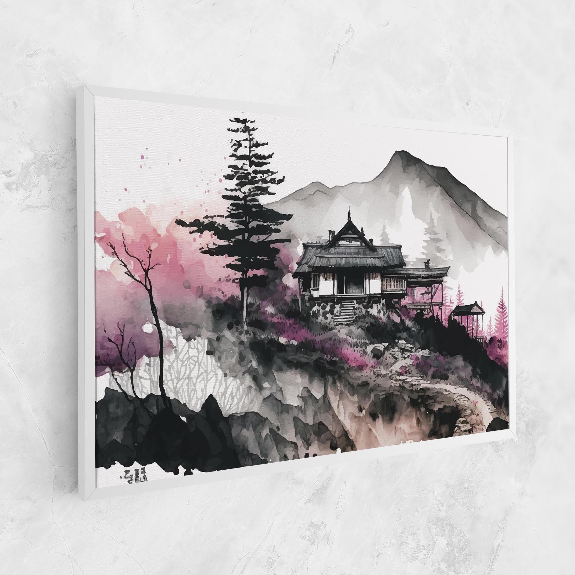 Leinwandbild Japanese Temple Art mockup 1
