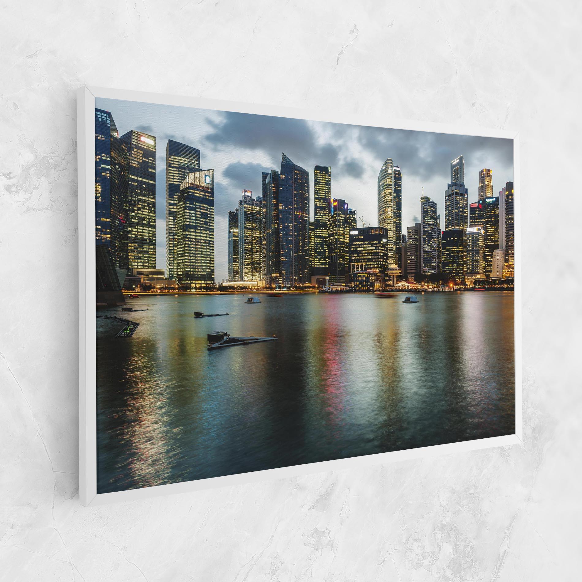 Leinwandbild Singapore Skyline mockup 1