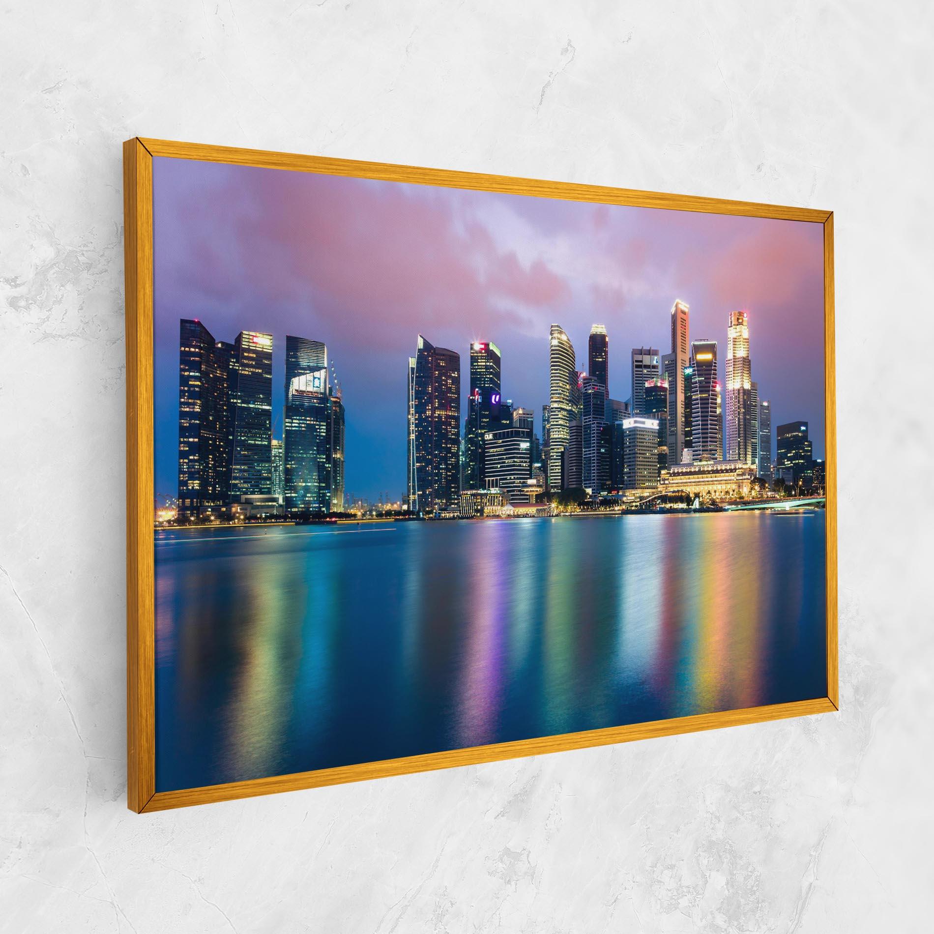 Leinwandbild Hong Kong Skyline mockup 1