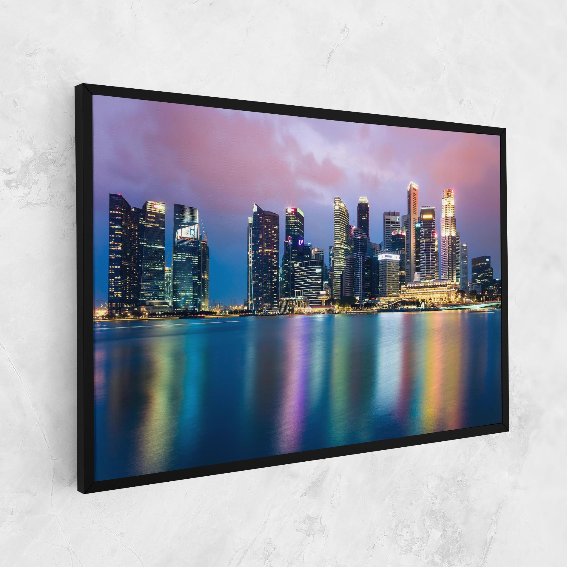 Leinwandbild Hong Kong Skyline mockup 1