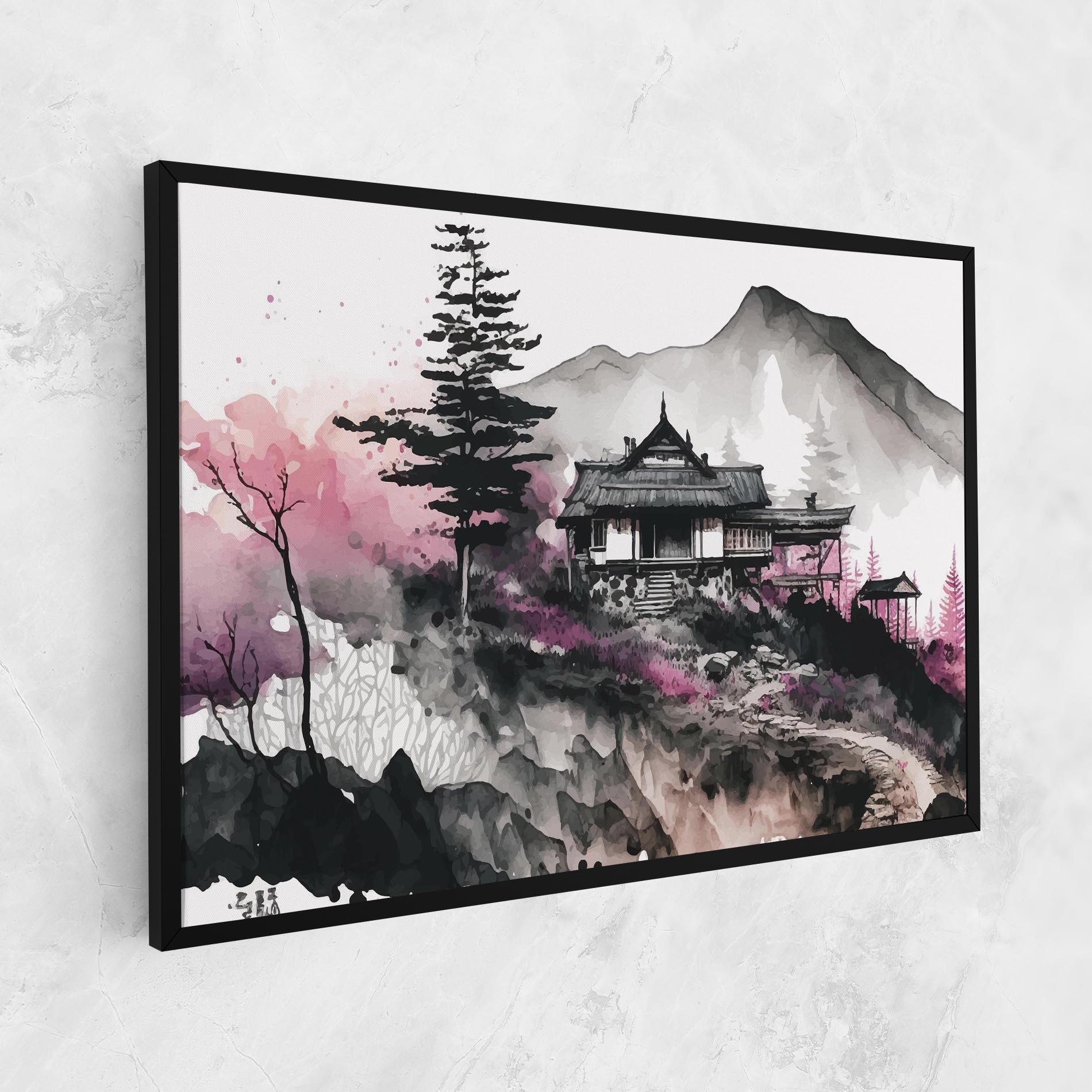 Leinwandbild Japanese Temple Art mockup 1
