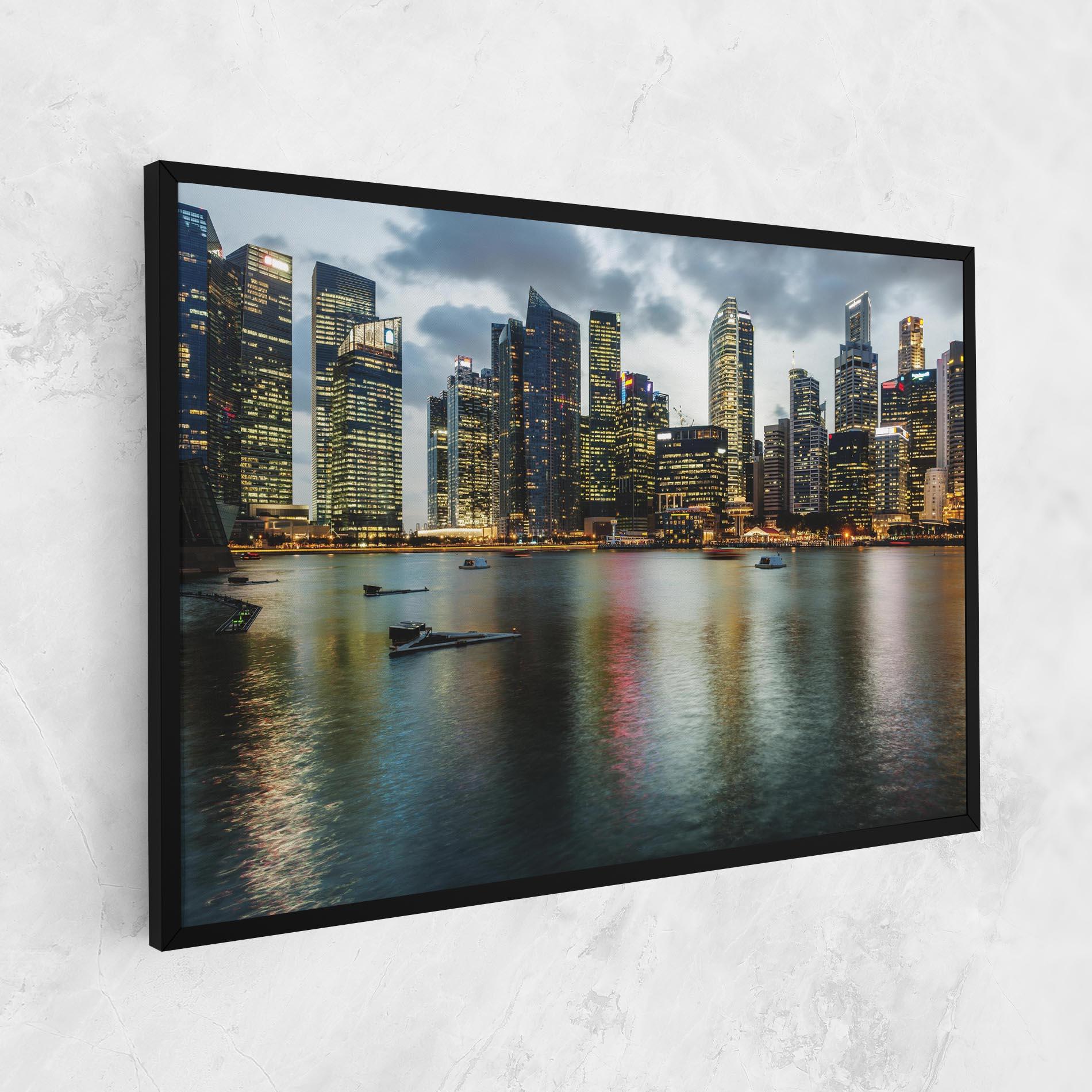 Leinwandbild Singapore Skyline mockup 1