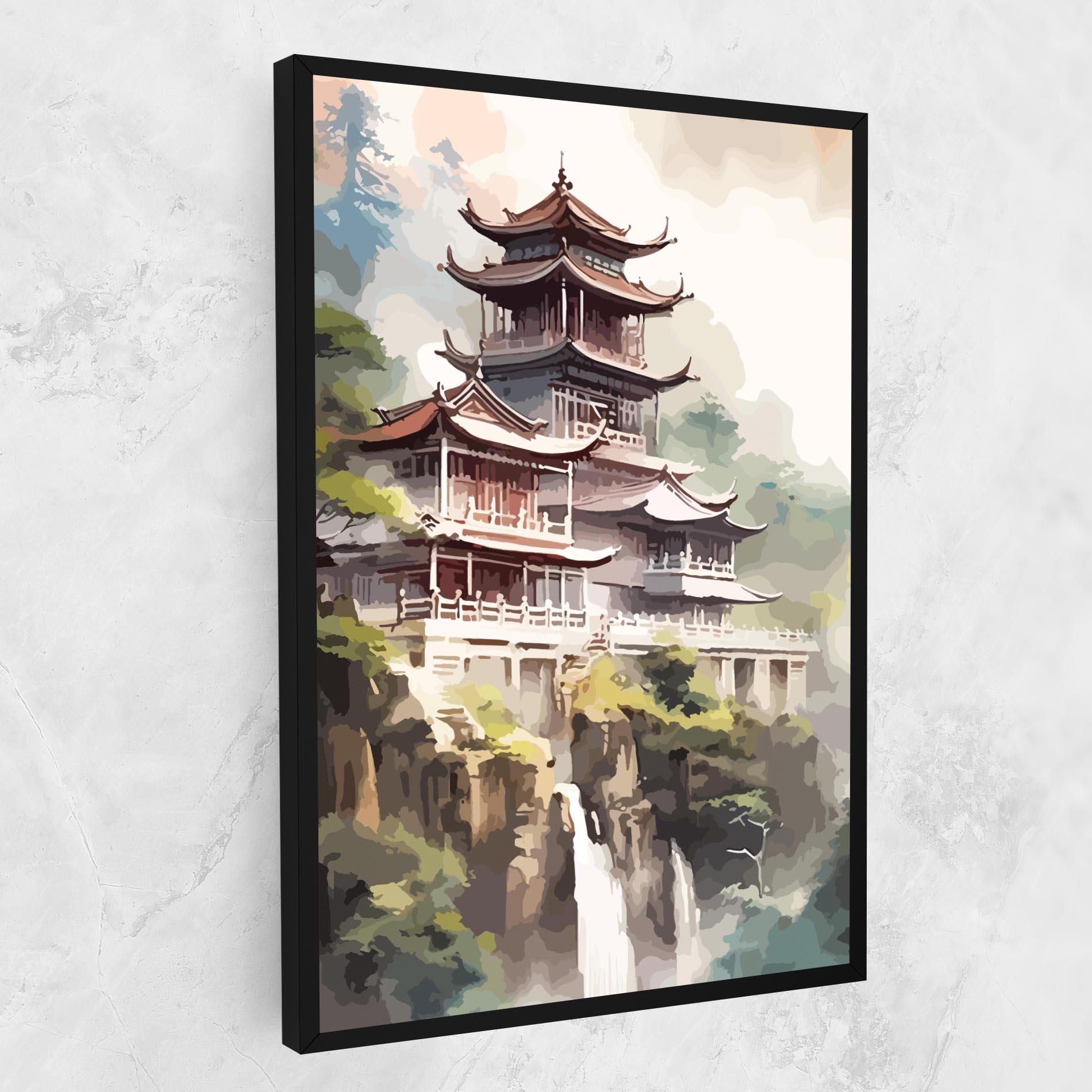 Leinwandbild Temple Painting mockup 1