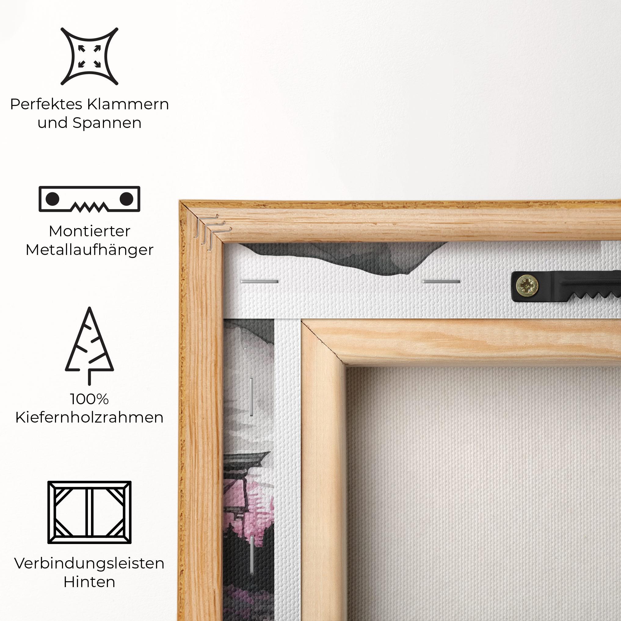 Leinwandbild Japanese Temple Art mockup 5