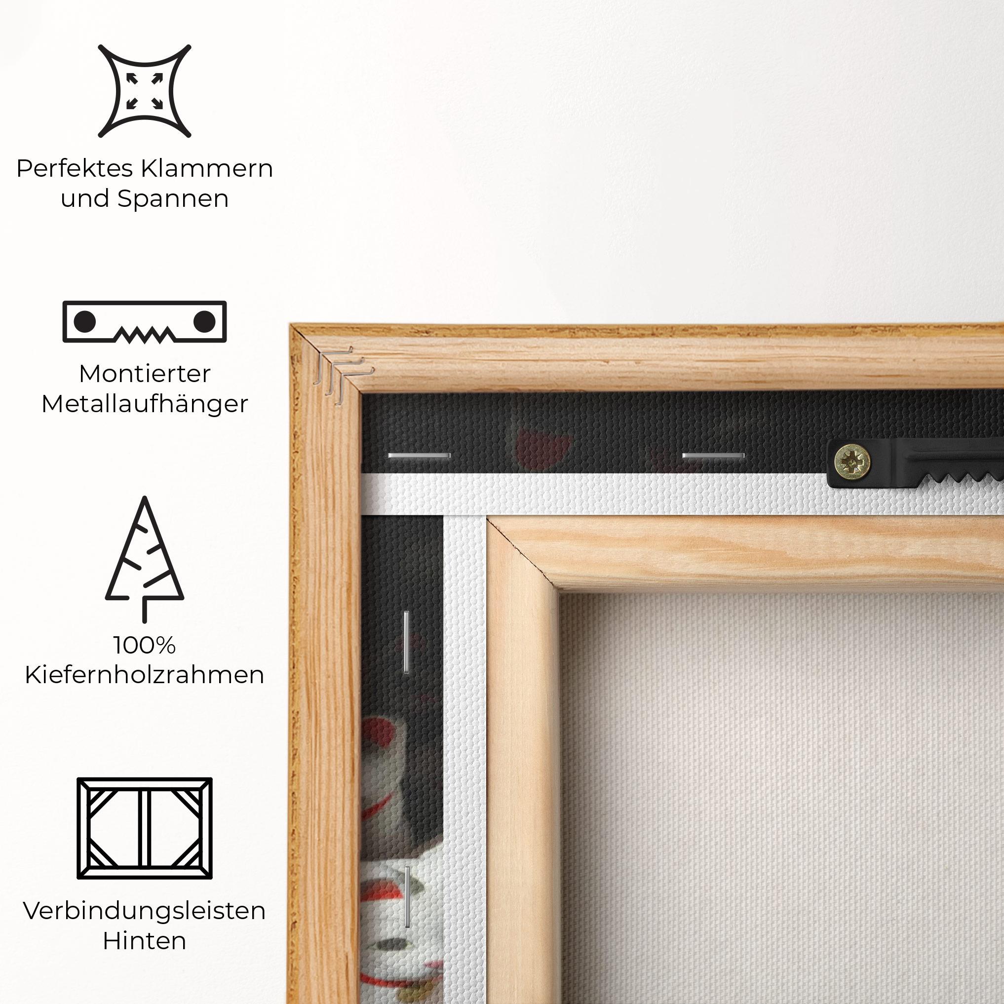 Leinwandbild White Lucky Cats mockup 5