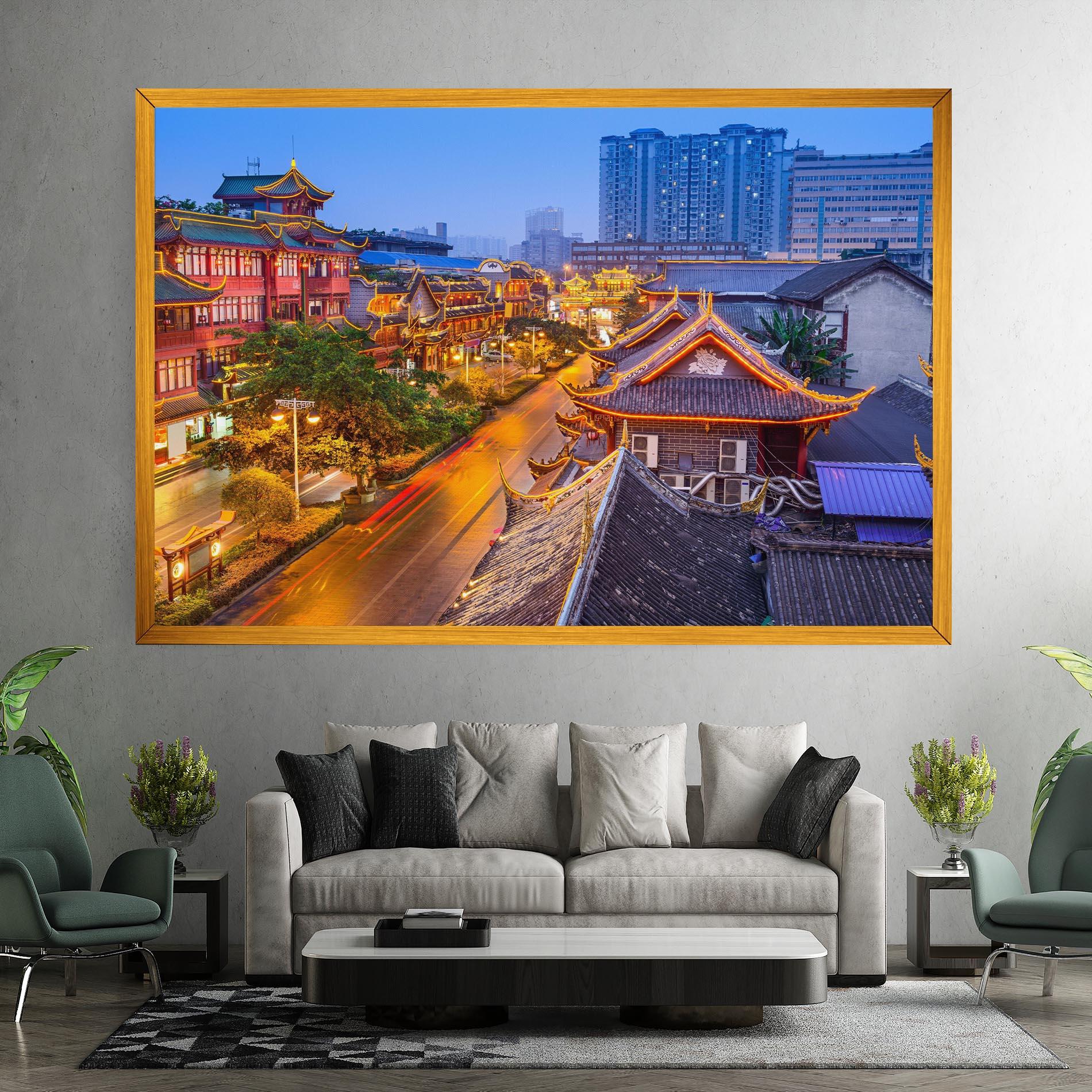 Leinwandbild Chengdu China mockup 7