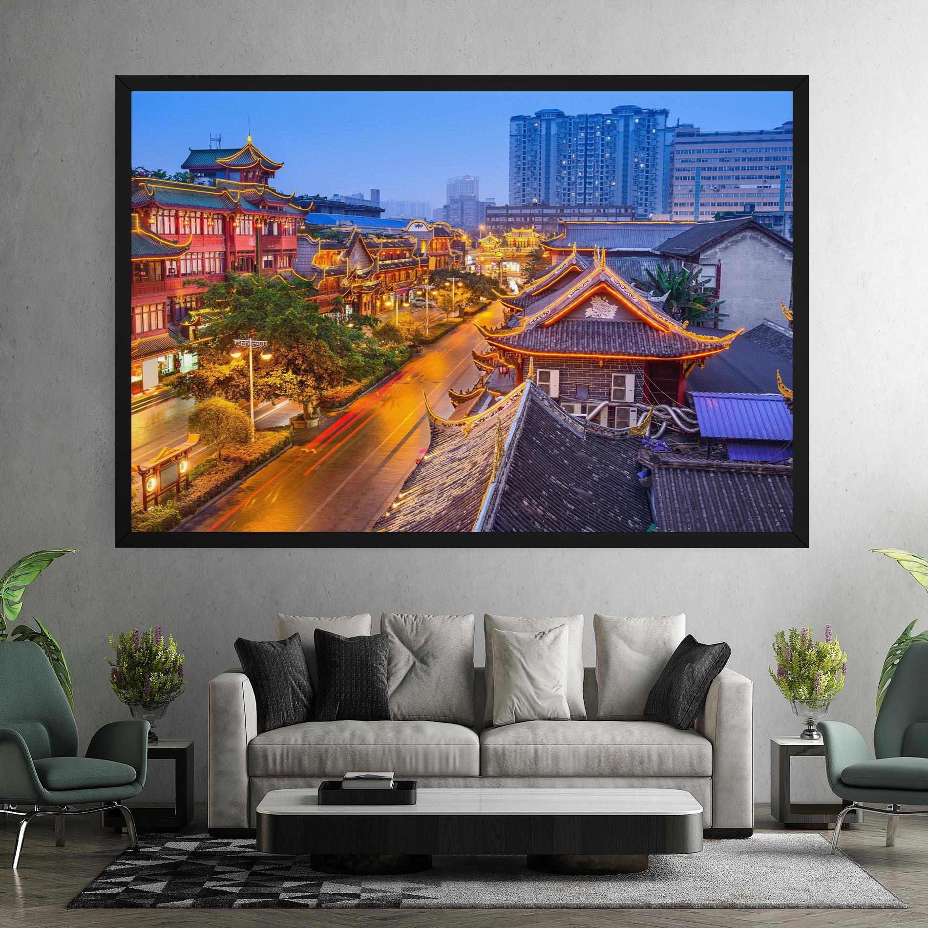 Leinwandbild Chengdu China mockup 7