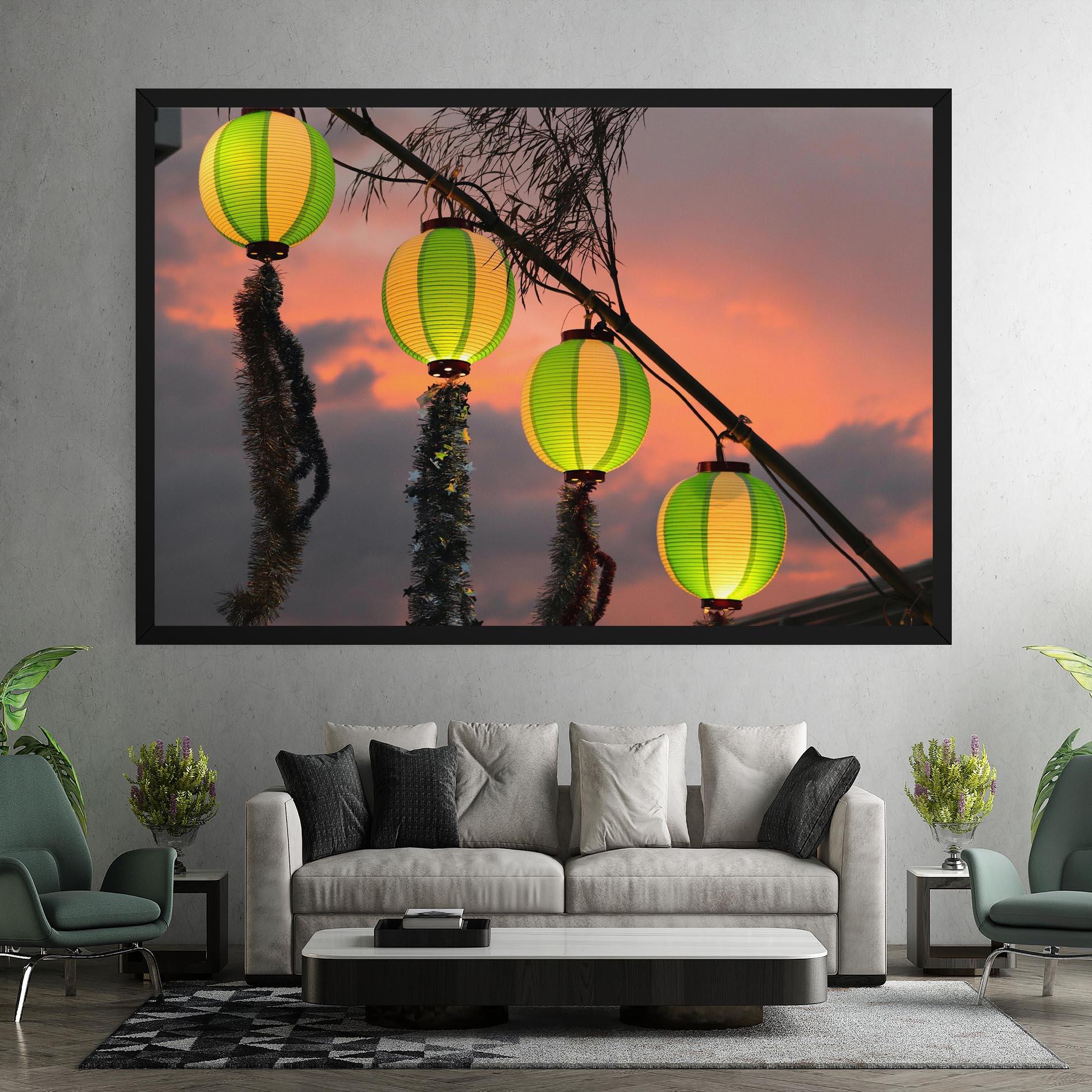 Leinwandbild Green Lights mockup 7