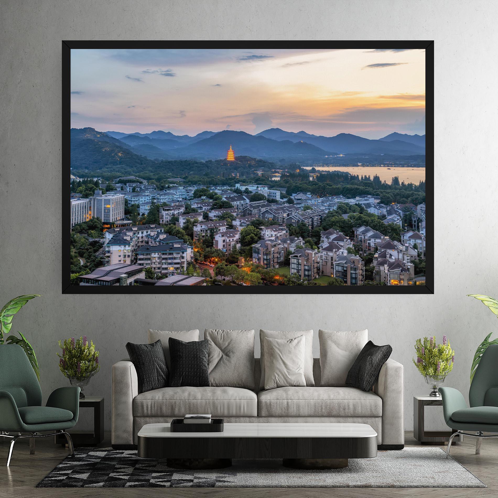 Leinwandbild Hangzhou China mockup 7