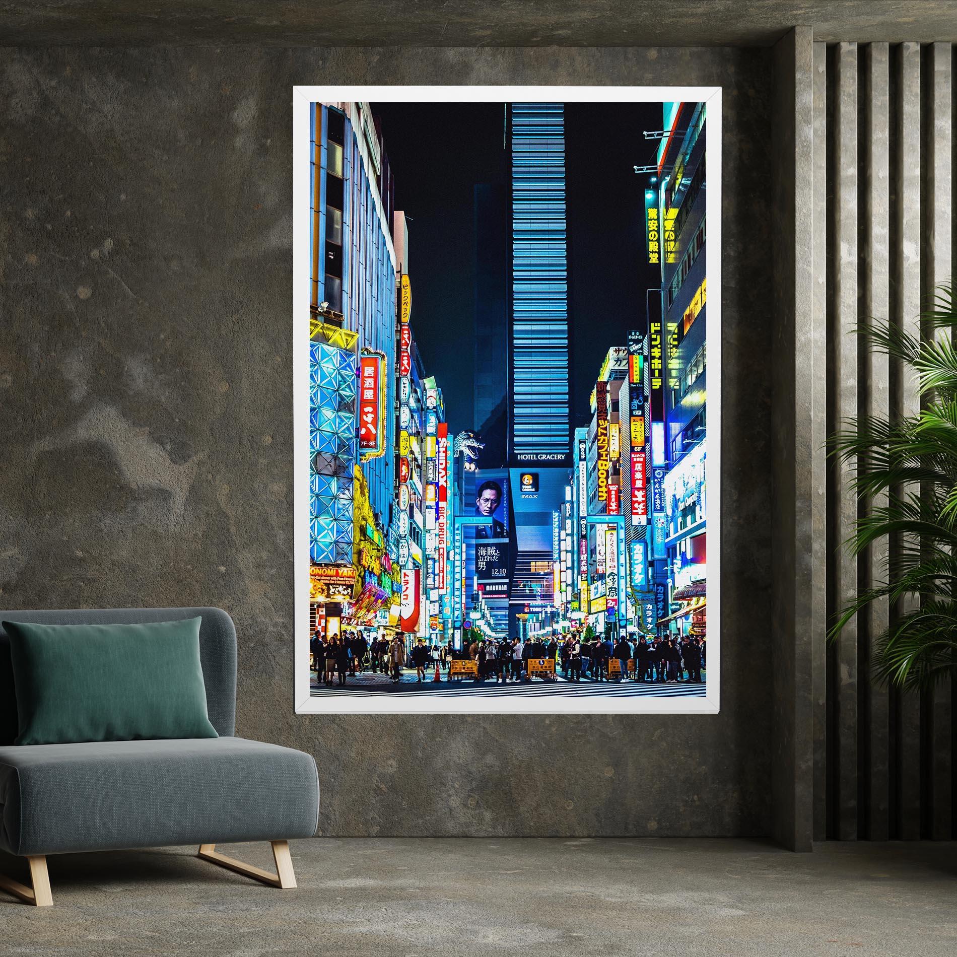 Leinwandbild Colorful City Lights mockup 7