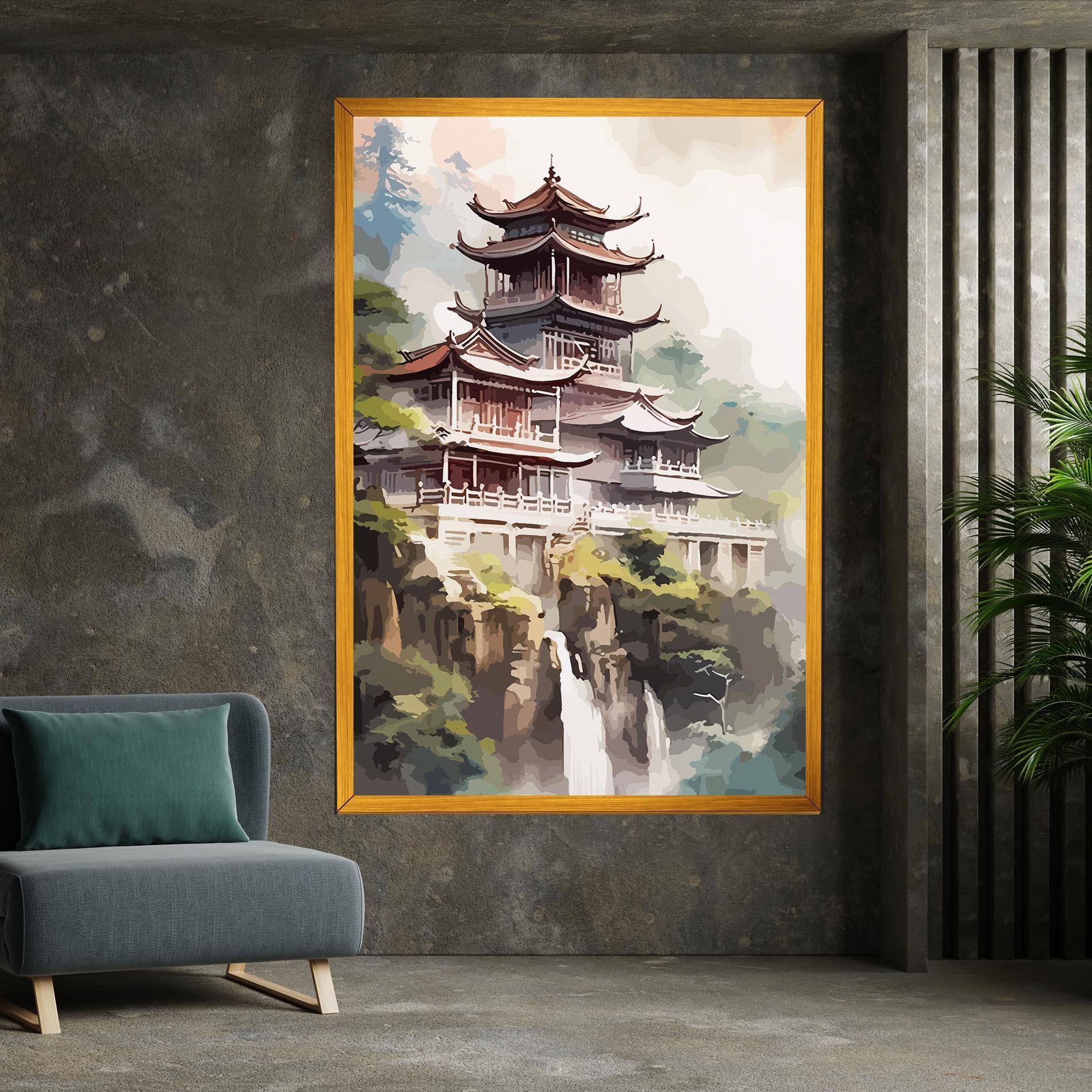 Leinwandbild Temple Painting mockup 7
