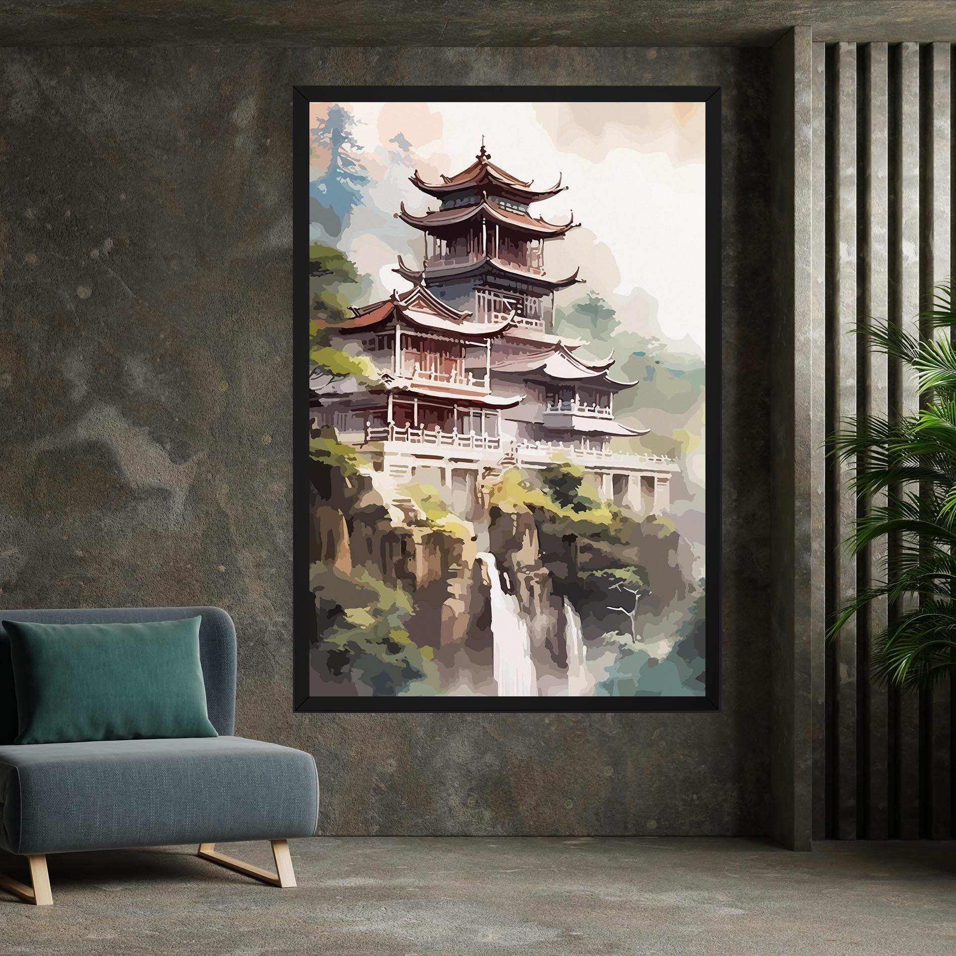 Leinwandbild Temple Painting mockup 7