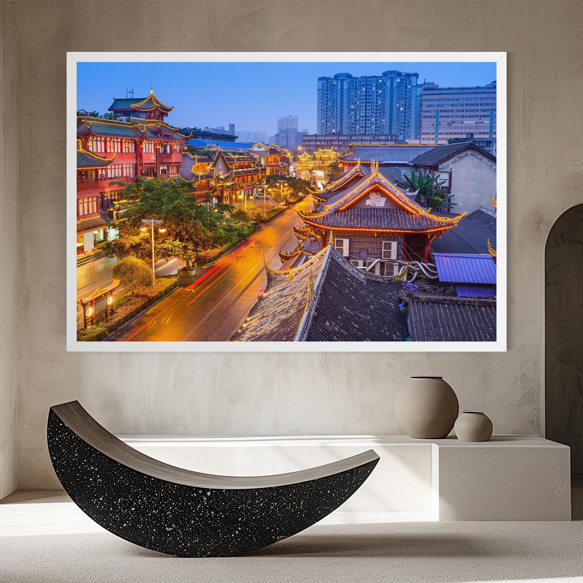 Leinwandbild Chengdu China mockup 8