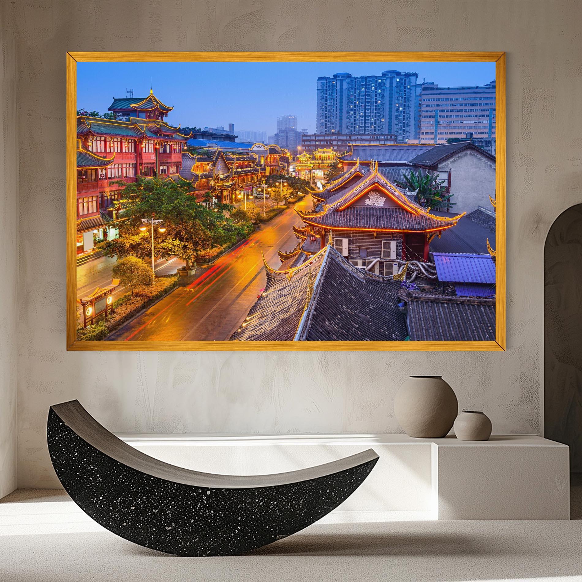 Leinwandbild Chengdu China mockup 8