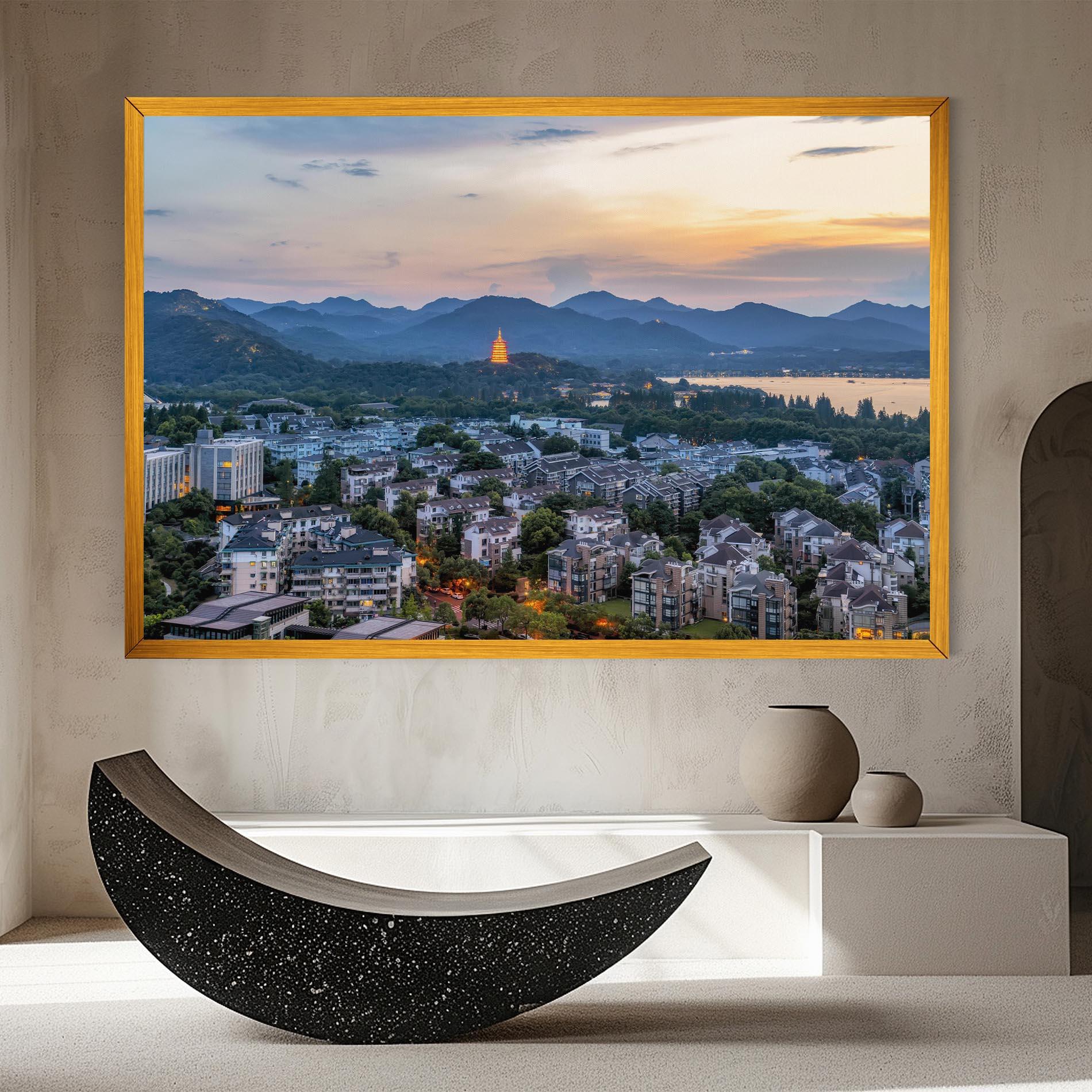 Leinwandbild Hangzhou China mockup 8