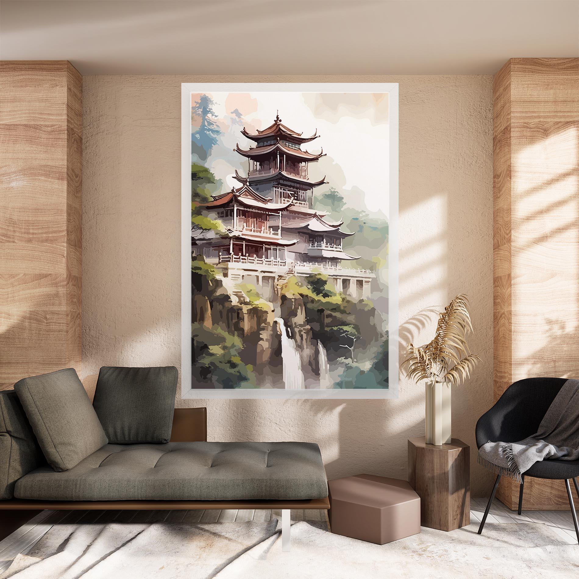 Leinwandbild Temple Painting mockup 8