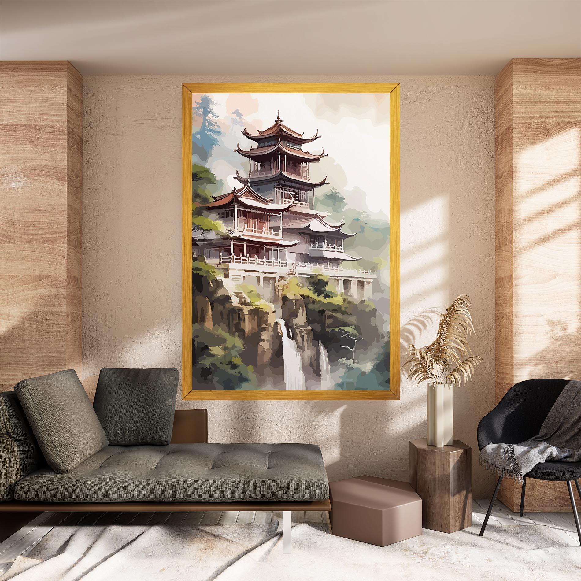 Leinwandbild Temple Painting mockup 8