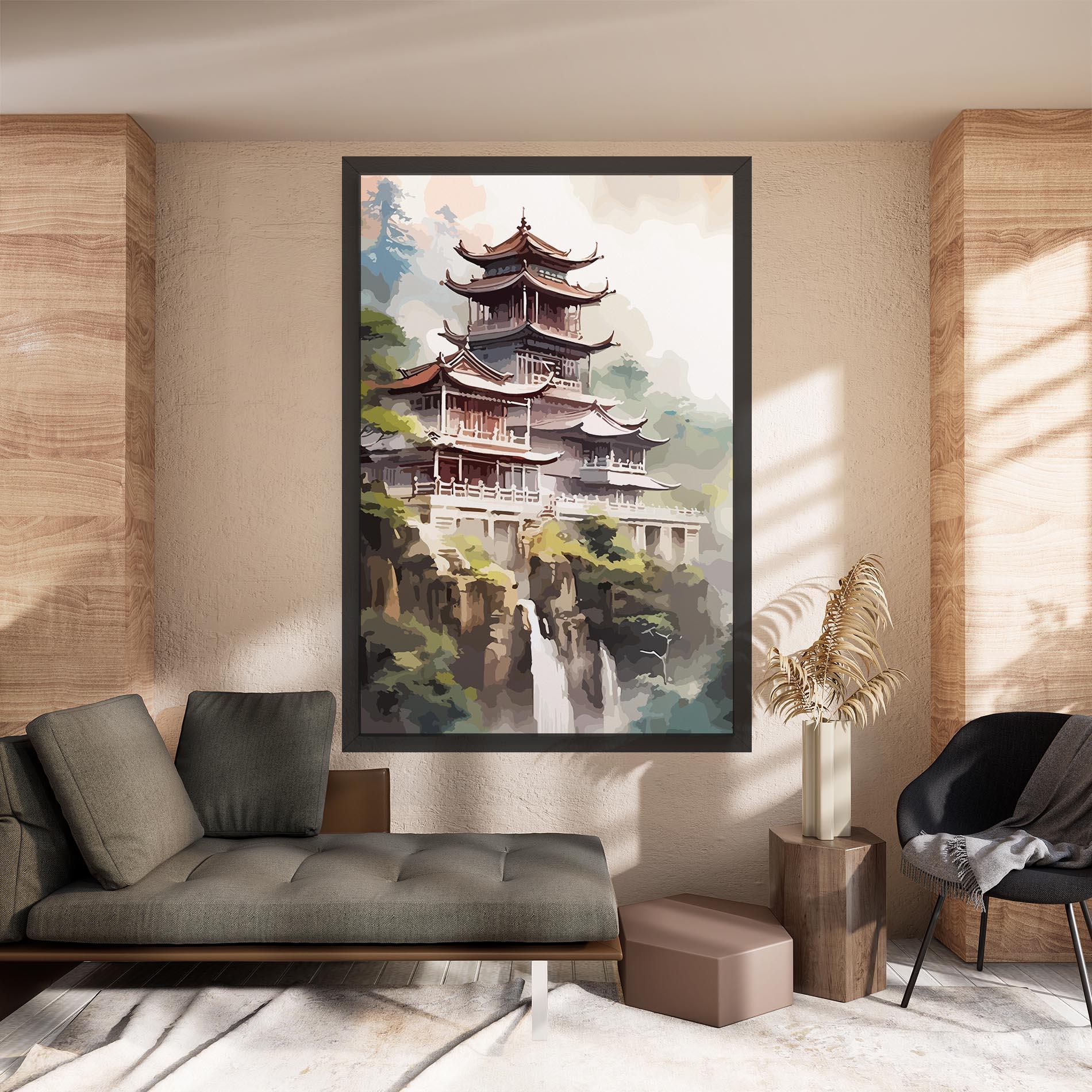 Leinwandbild Temple Painting mockup 8
