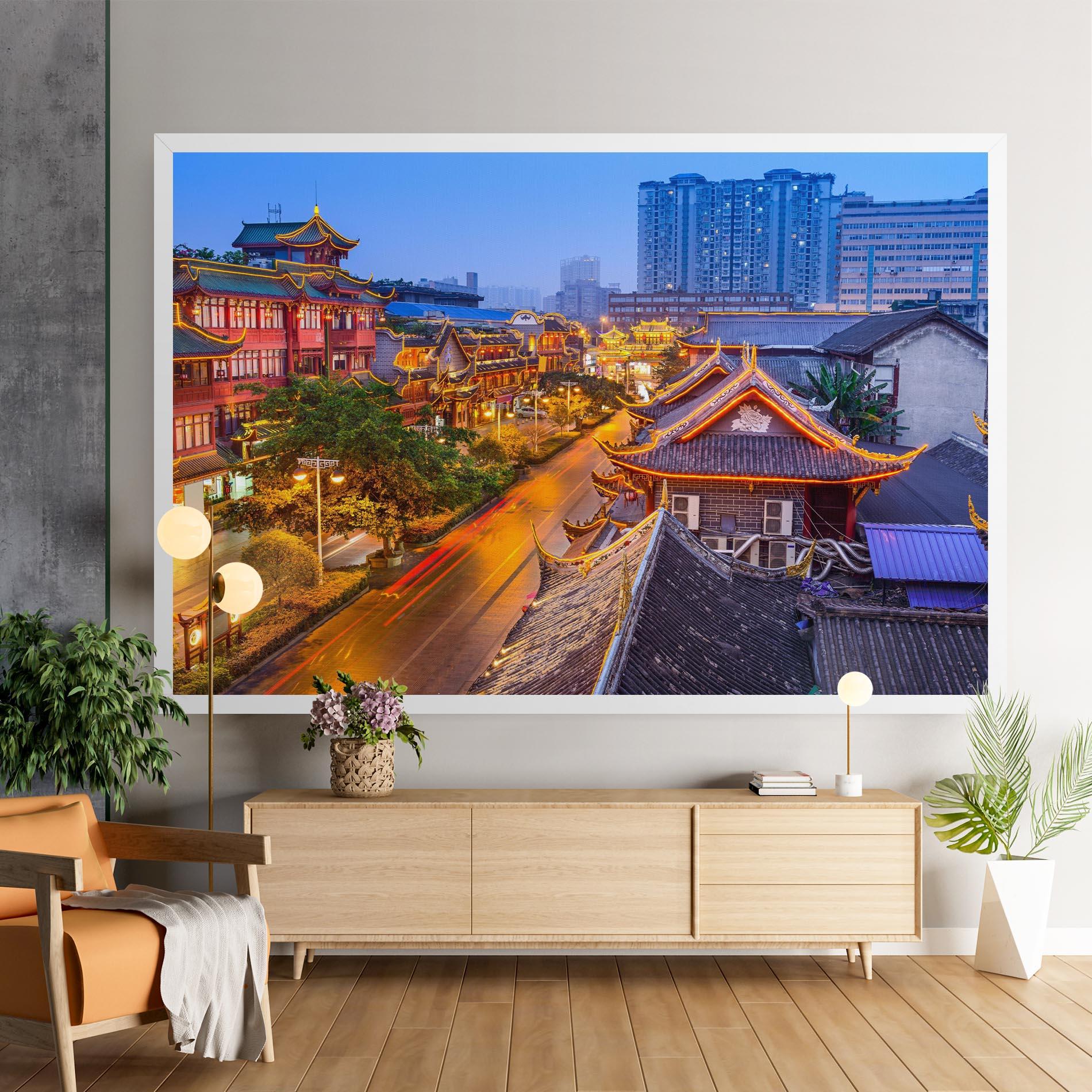 Leinwandbild Chengdu China mockup 9