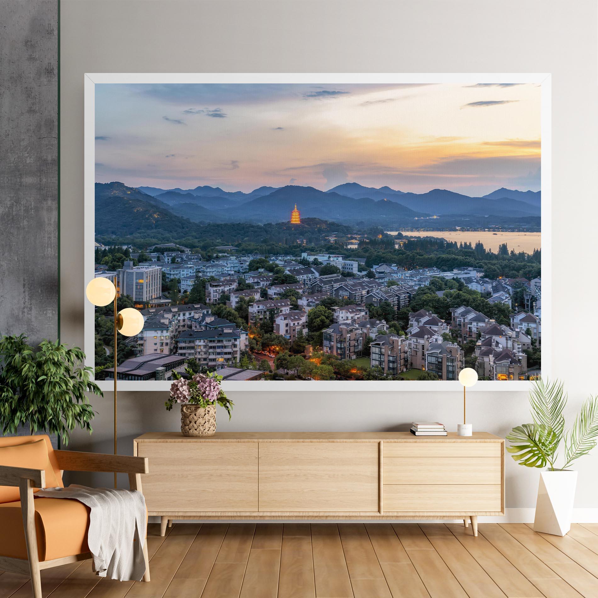 Leinwandbild Hangzhou China mockup 9