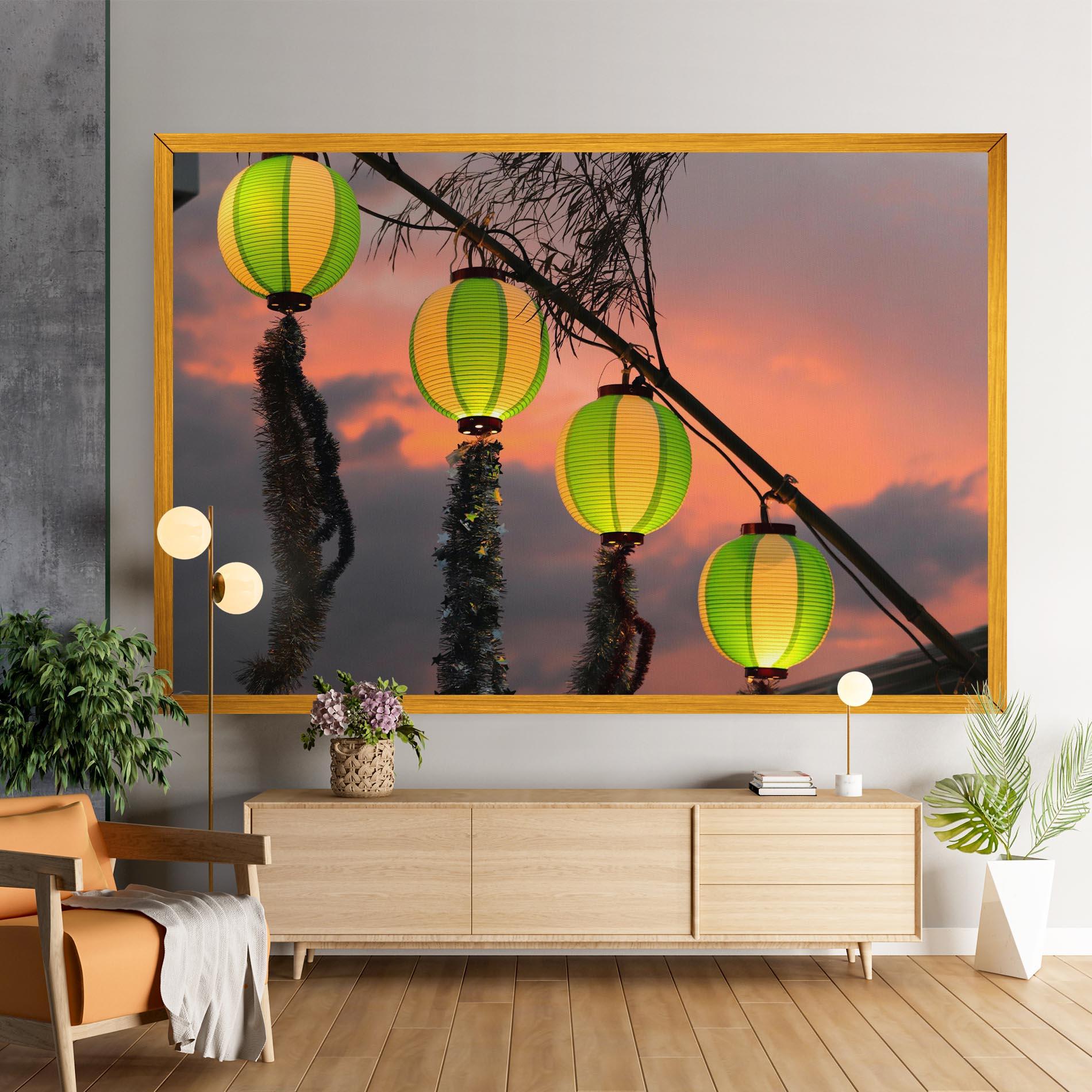 Leinwandbild Green Lights mockup 9