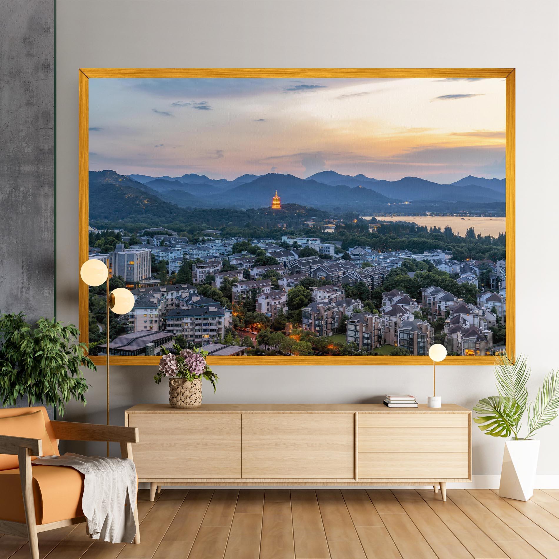 Leinwandbild Hangzhou China mockup 9