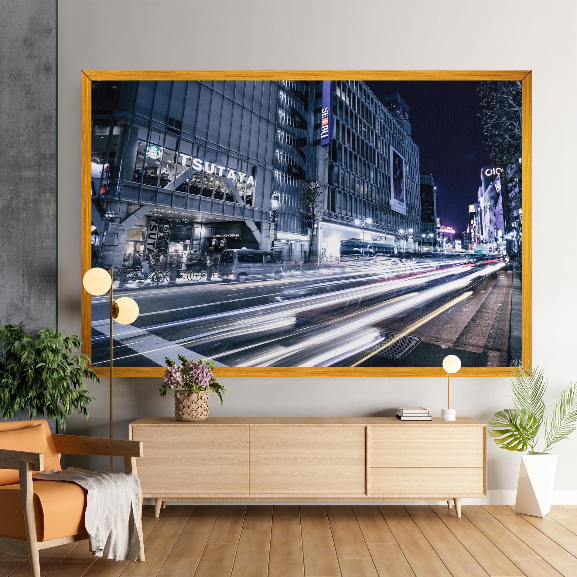 Leinwandbild Road Traffic mockup 9