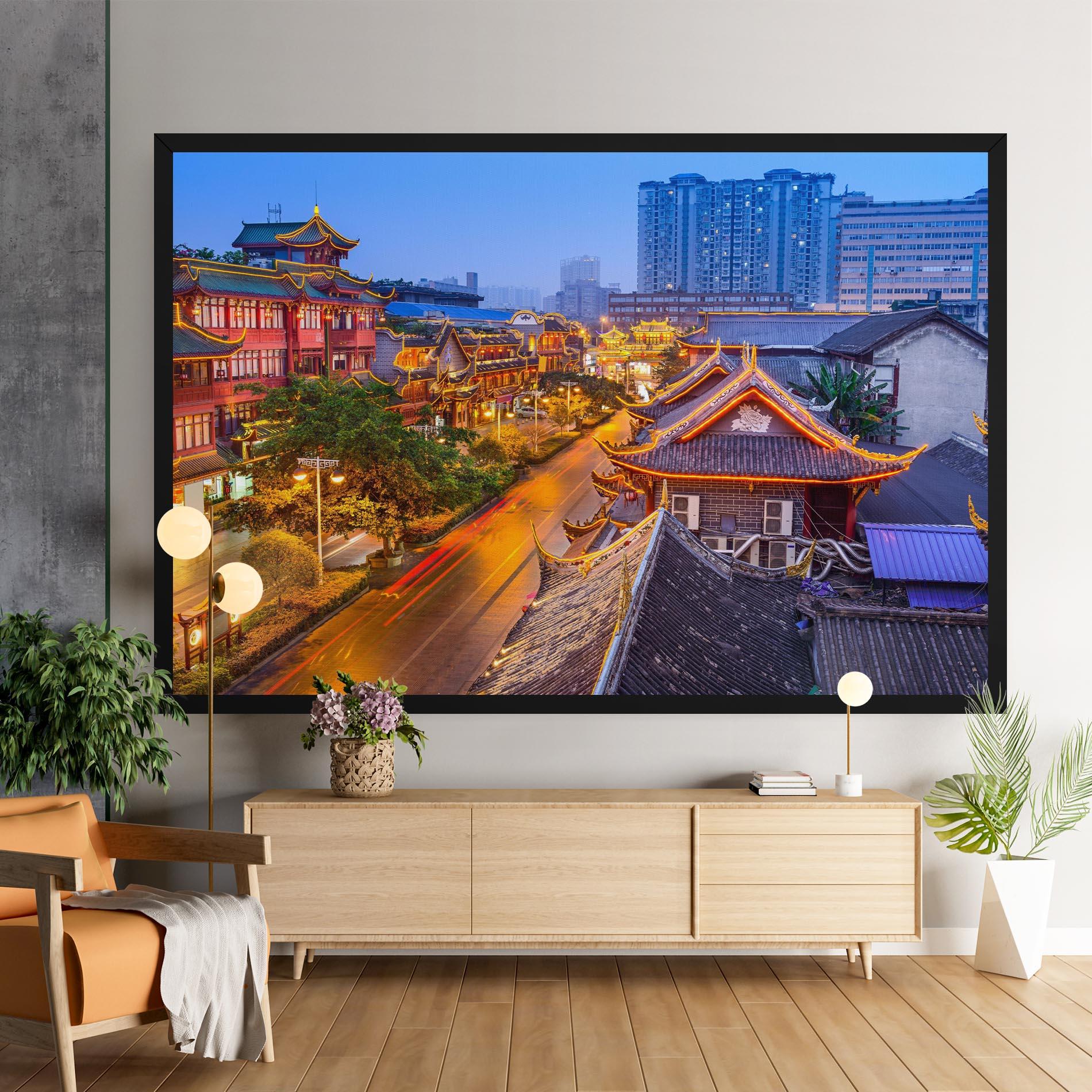 Leinwandbild Chengdu China mockup 9