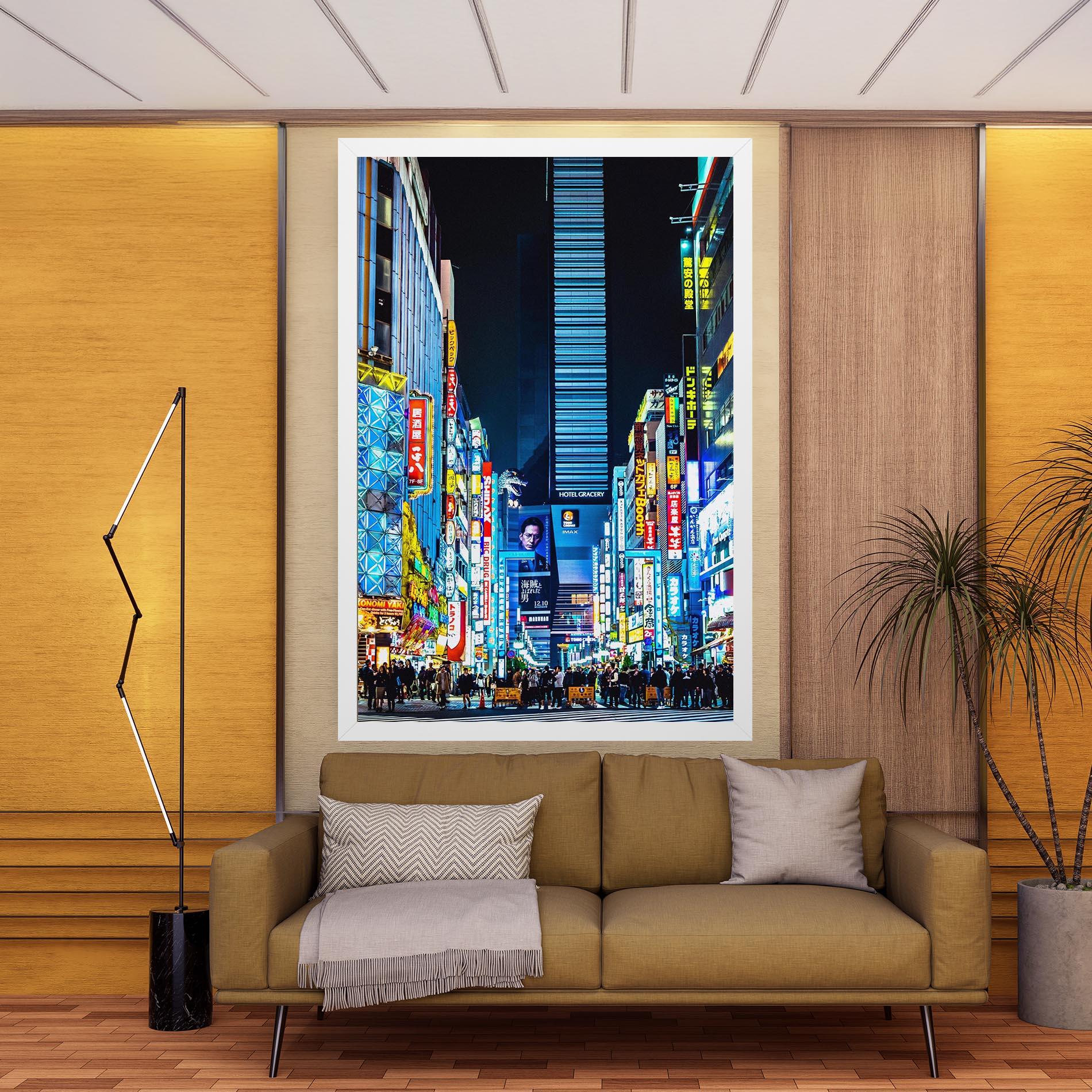 Leinwandbild Colorful City Lights mockup 9