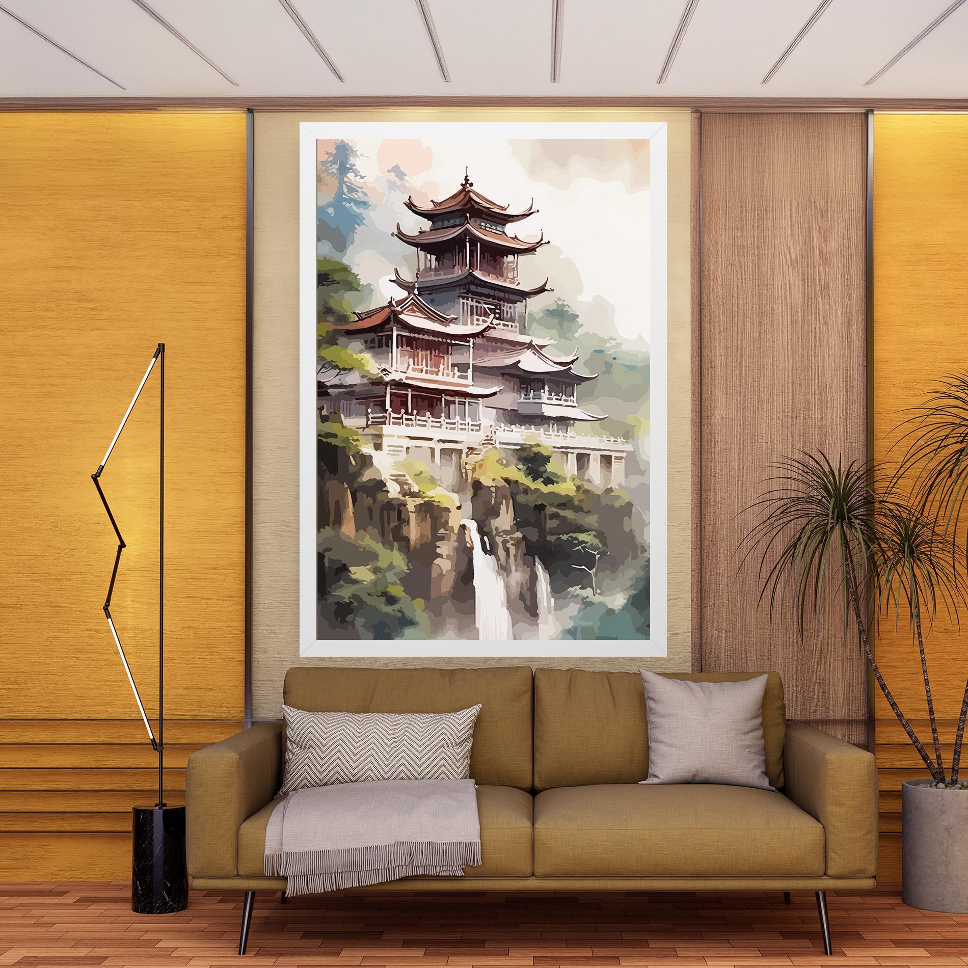 Leinwandbild Temple Painting mockup 9